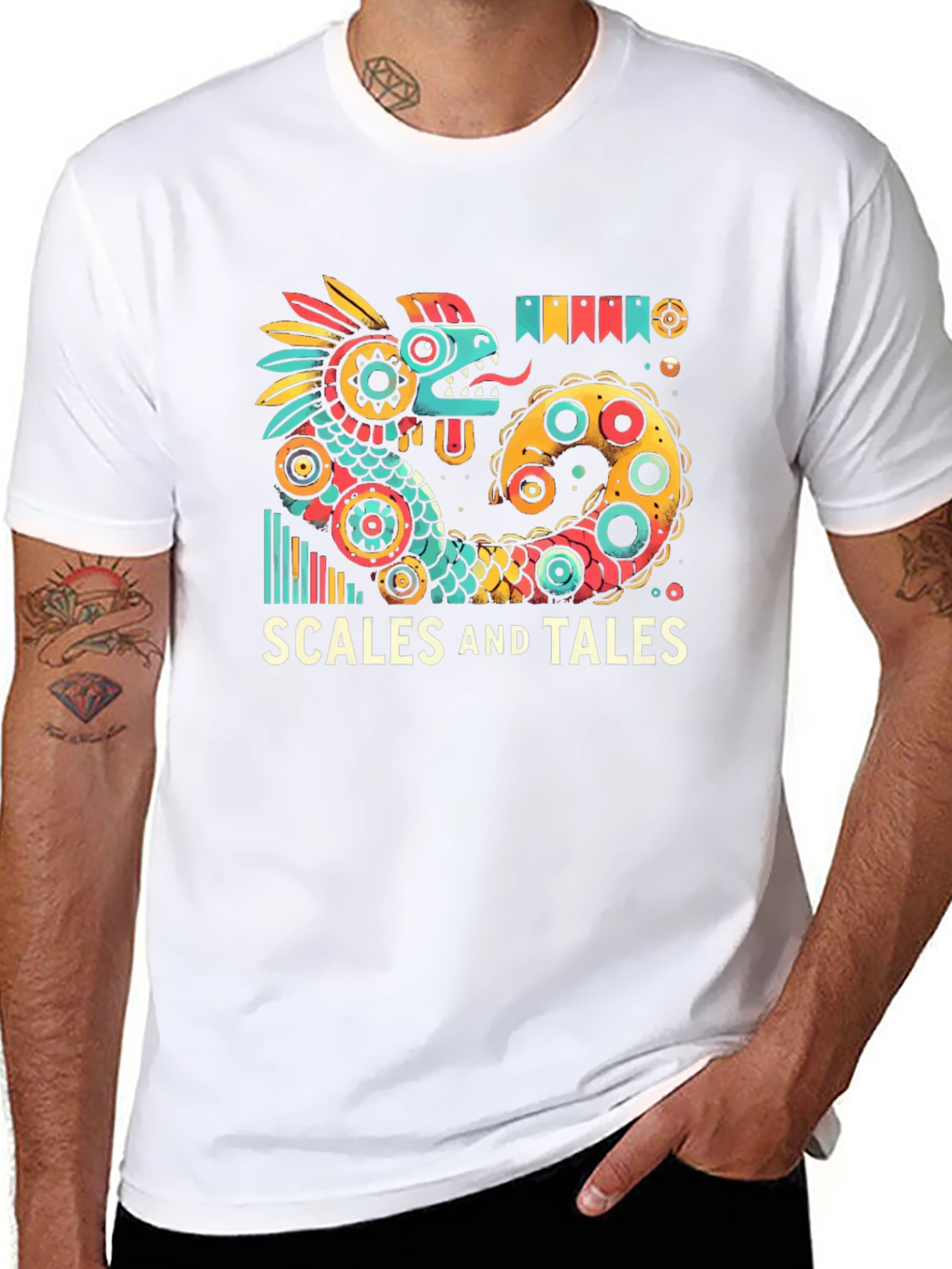 Scales and Tales Graphic T-Shirt - Mens Black Tee