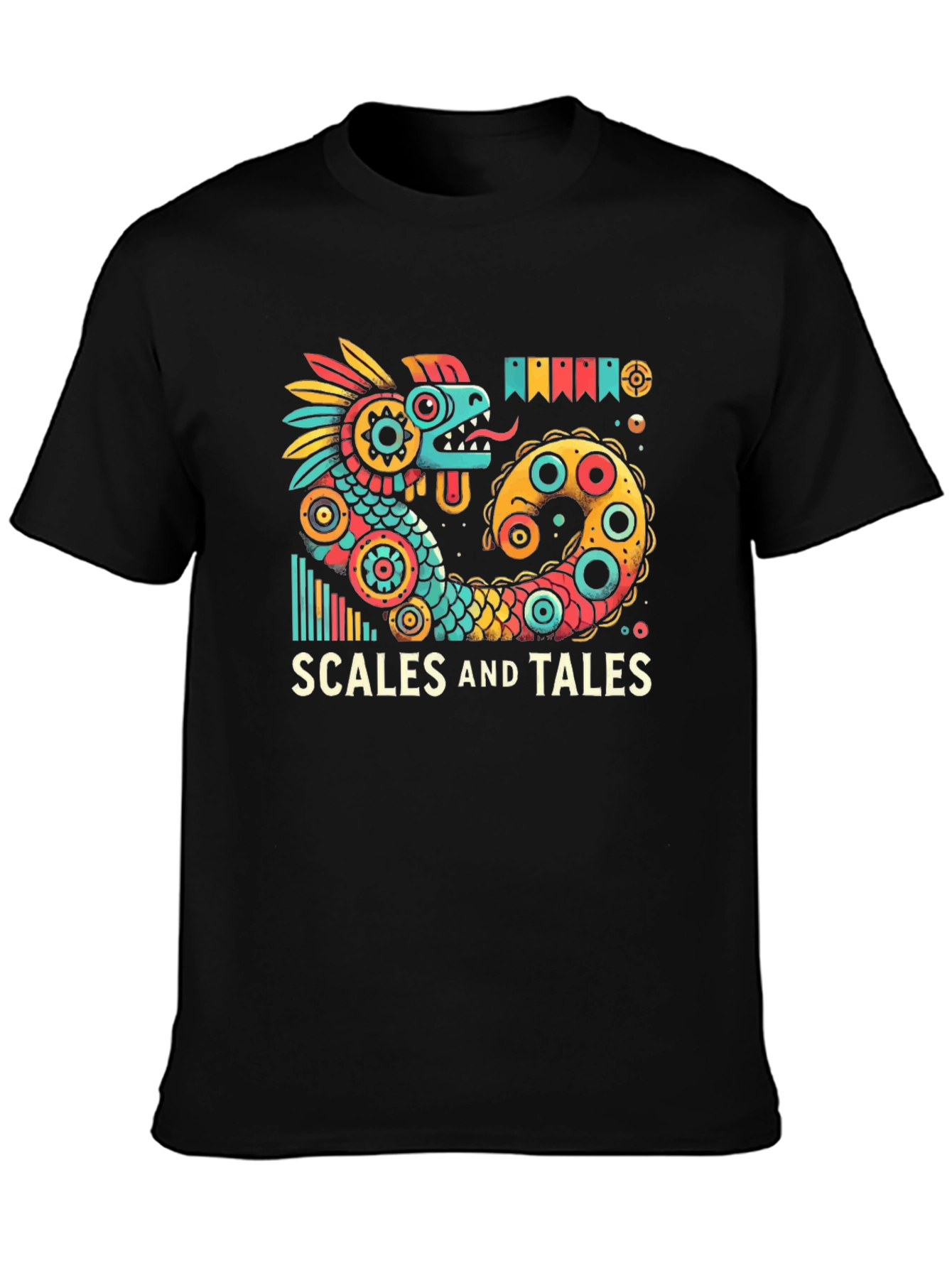 Scales and Tales Graphic T-Shirt - Mens Black Tee