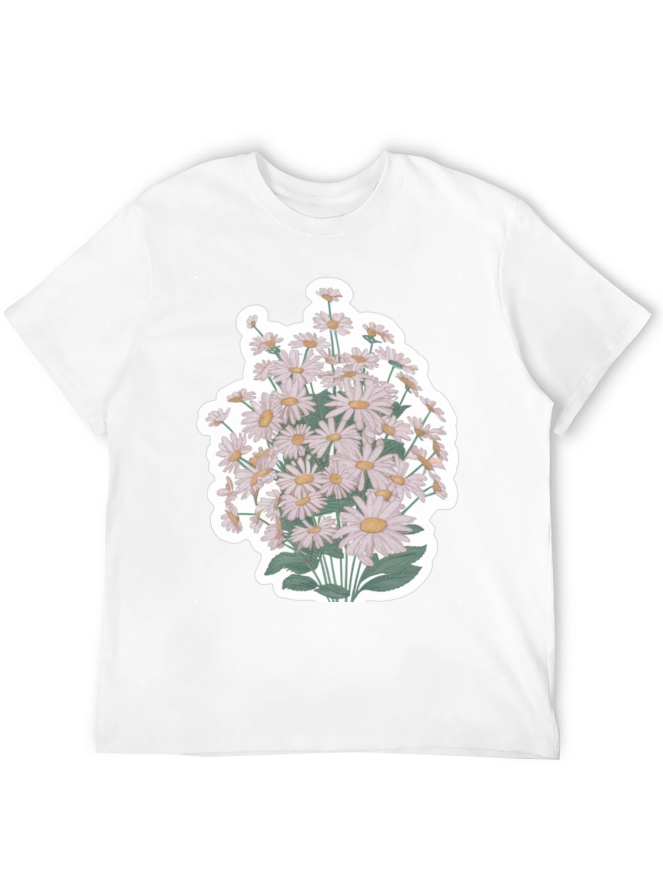 Daisy Flower Graphic T-Shirt - Mens Black Tee