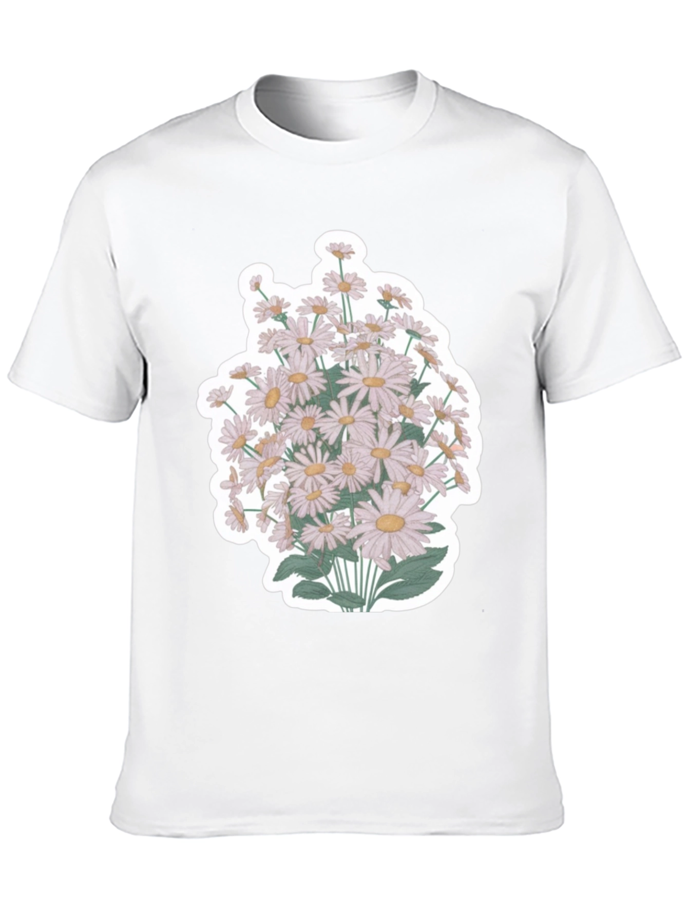 Daisy Flower Graphic T-Shirt - Mens Black Tee