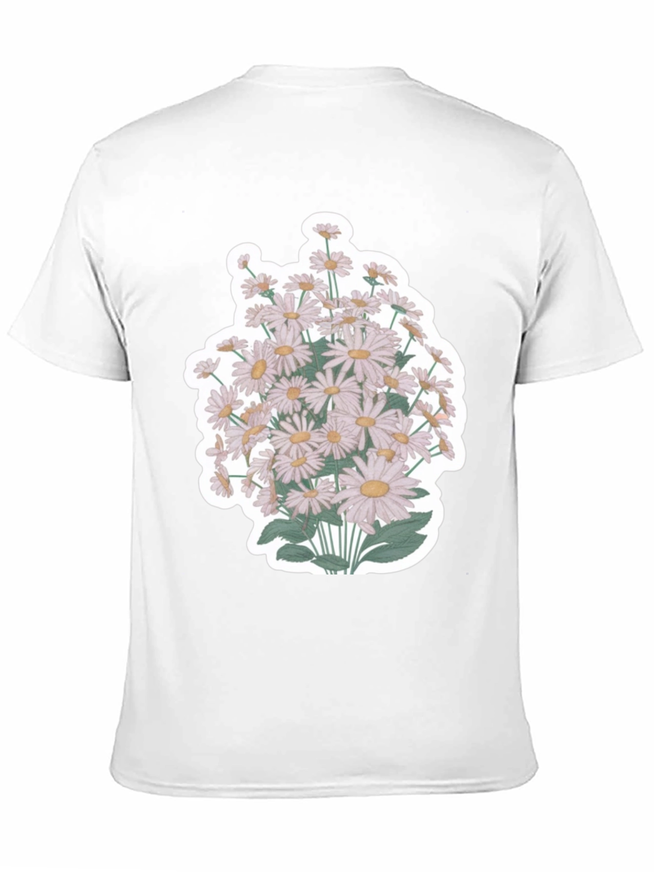 Daisy Flower Graphic T-Shirt - Mens Black Tee