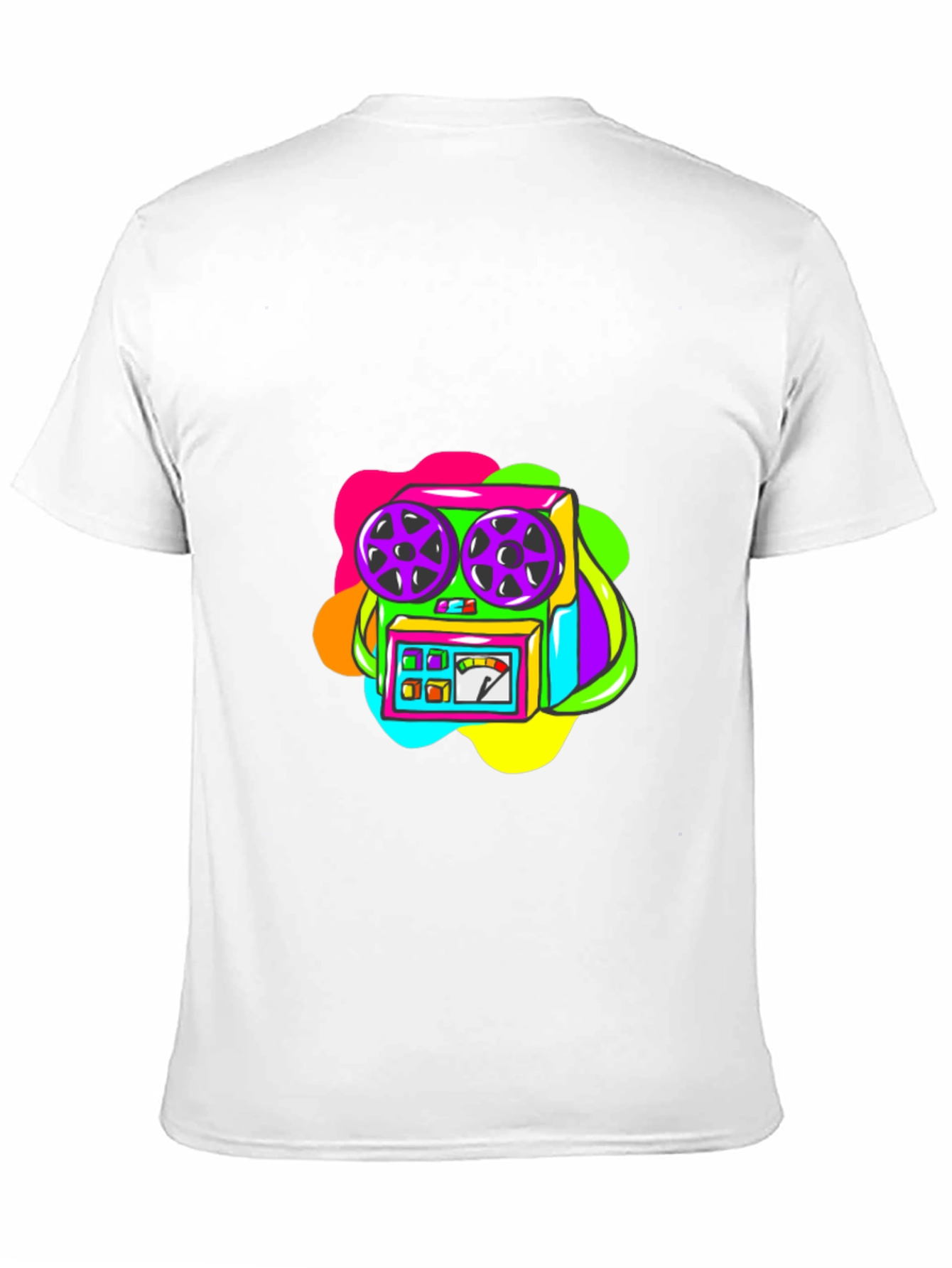 Retro Recorder Graphic T-Shirt - Black
