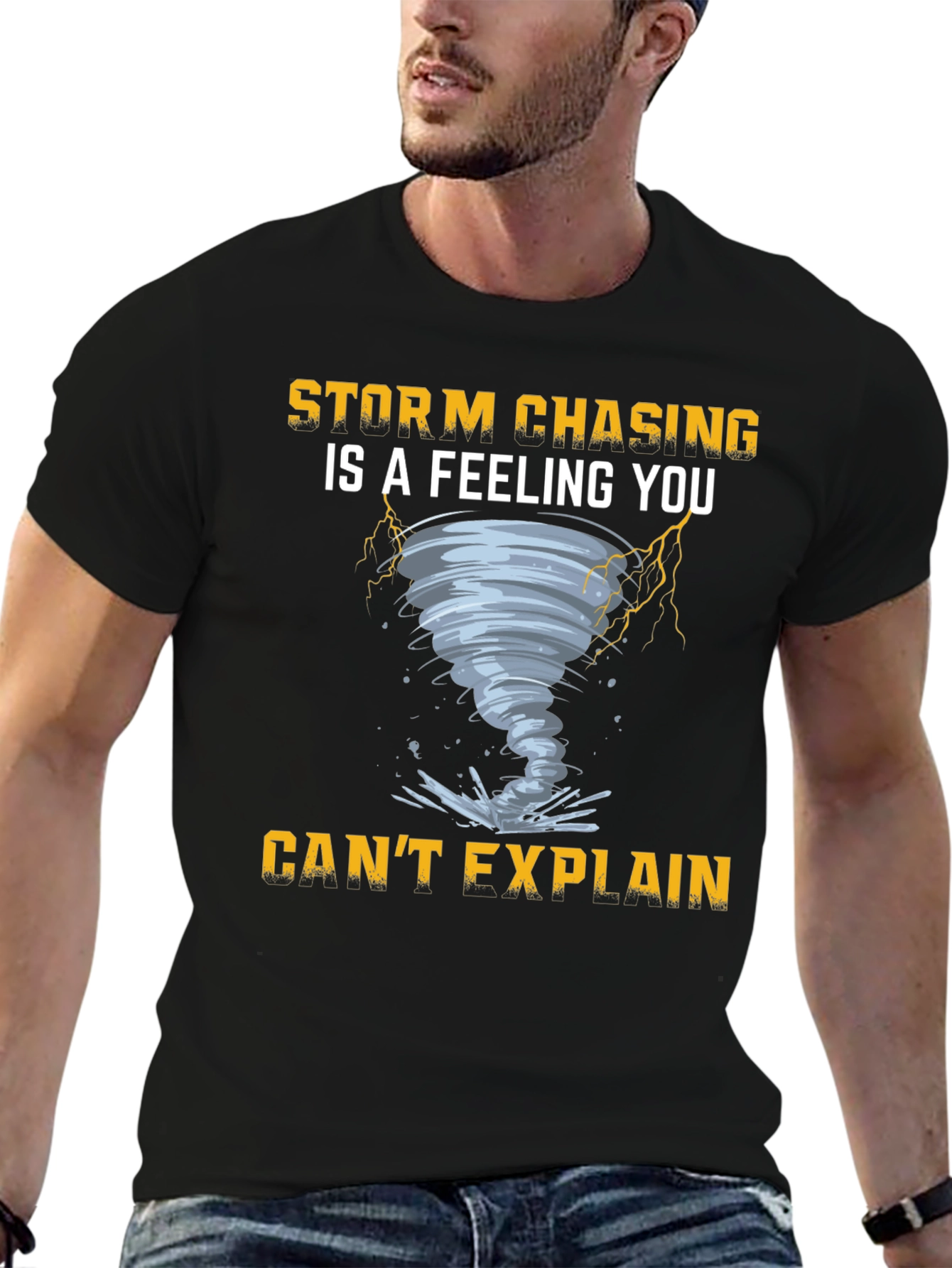 Storm Chasing Feeling Graphic Tee - Black