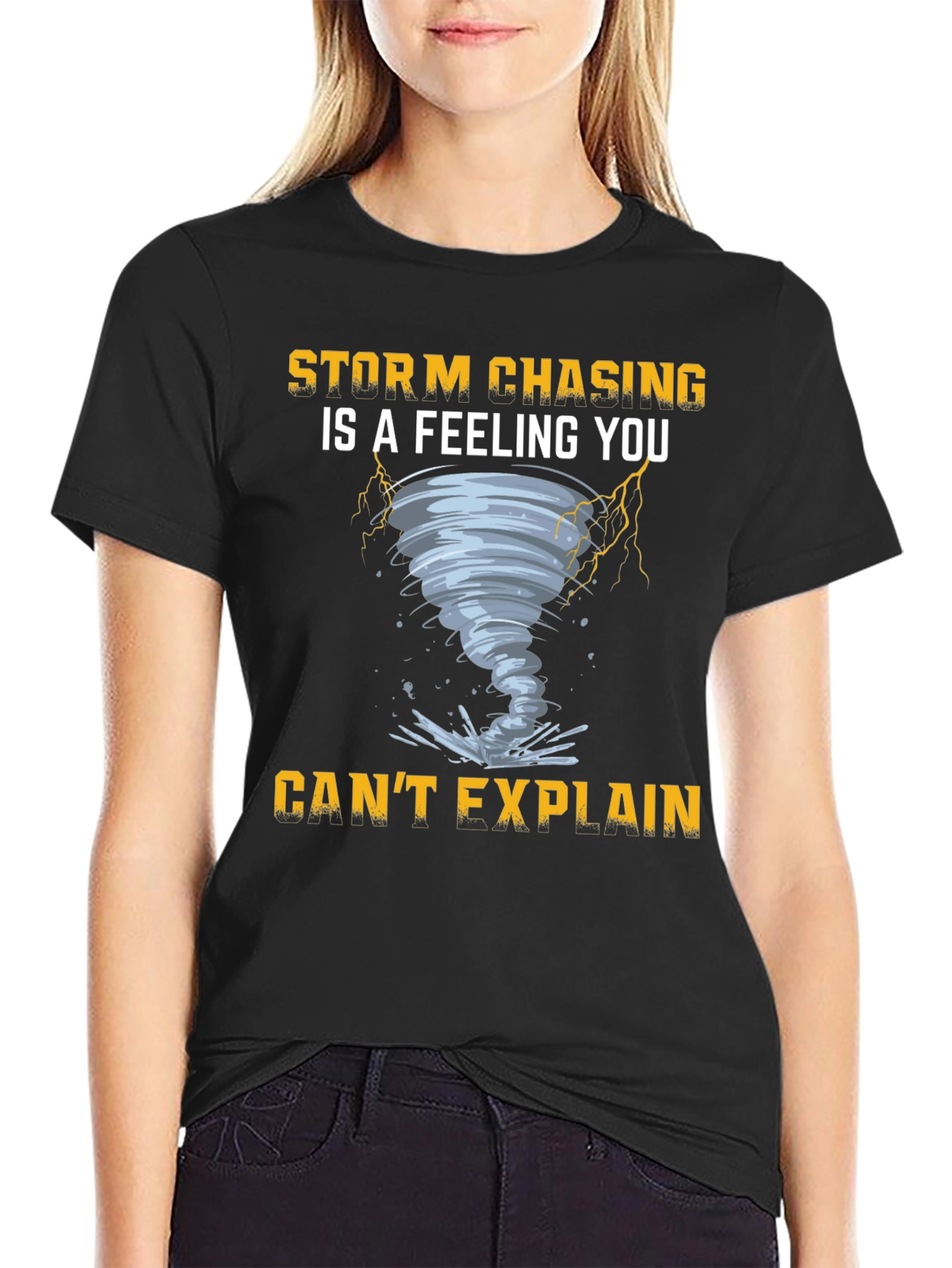Storm Chasing Feeling Graphic Tee - Black