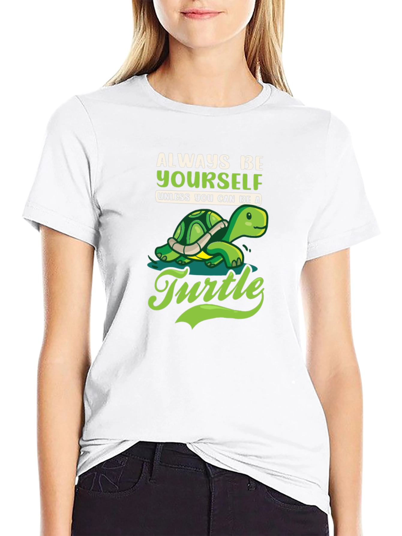 Always Be Yourself Turtle Graphic T-Shirt