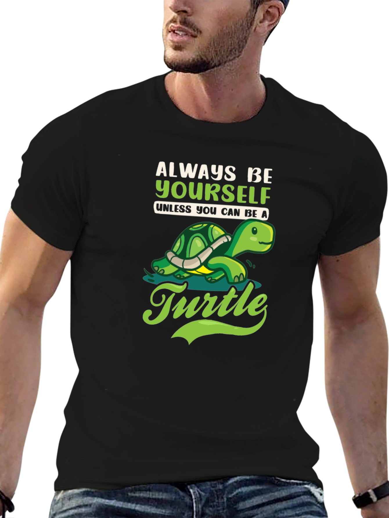 Always Be Yourself Turtle Graphic T-Shirt