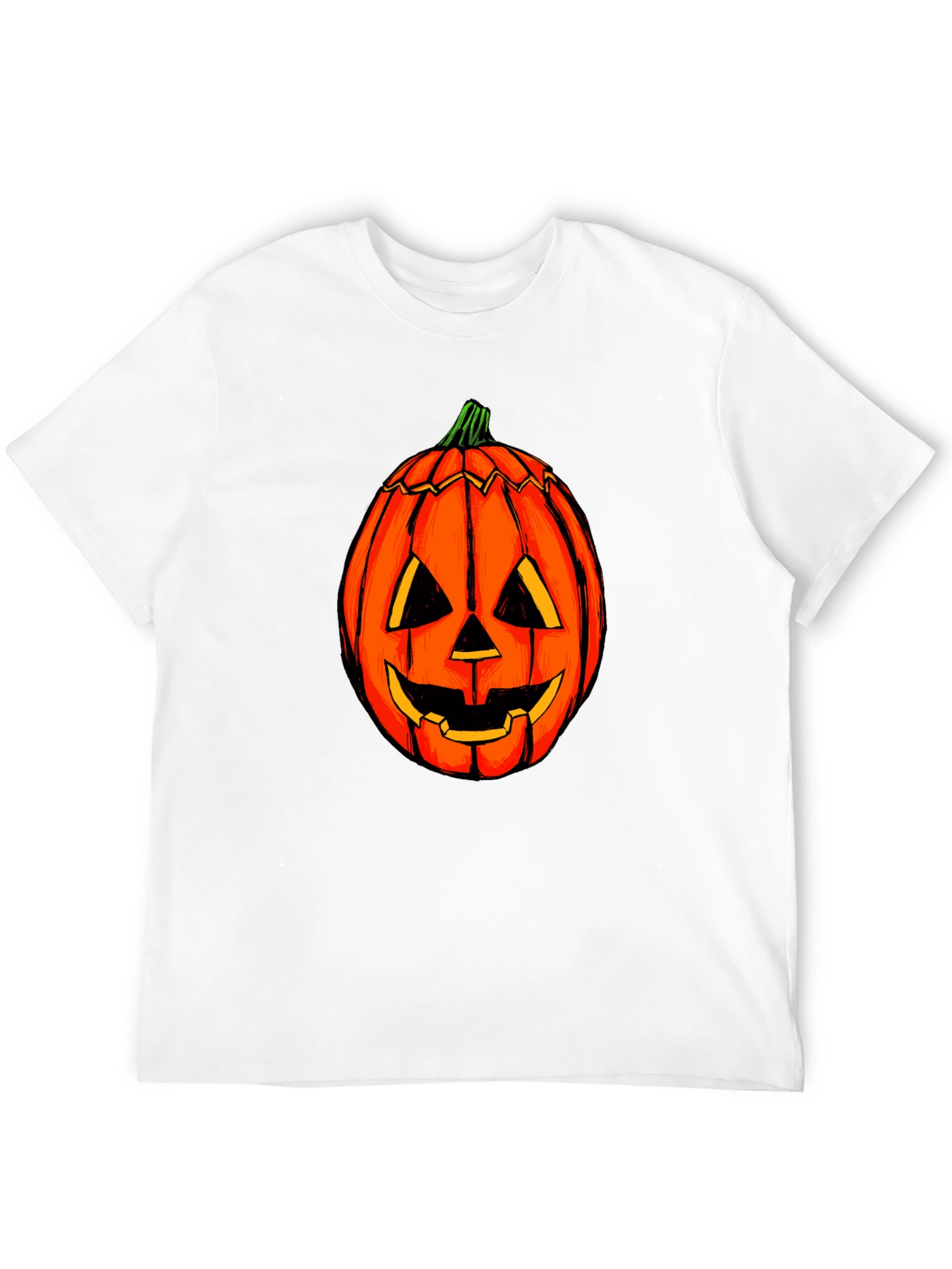 Halloween Pumpkin Graphic Tee - Black