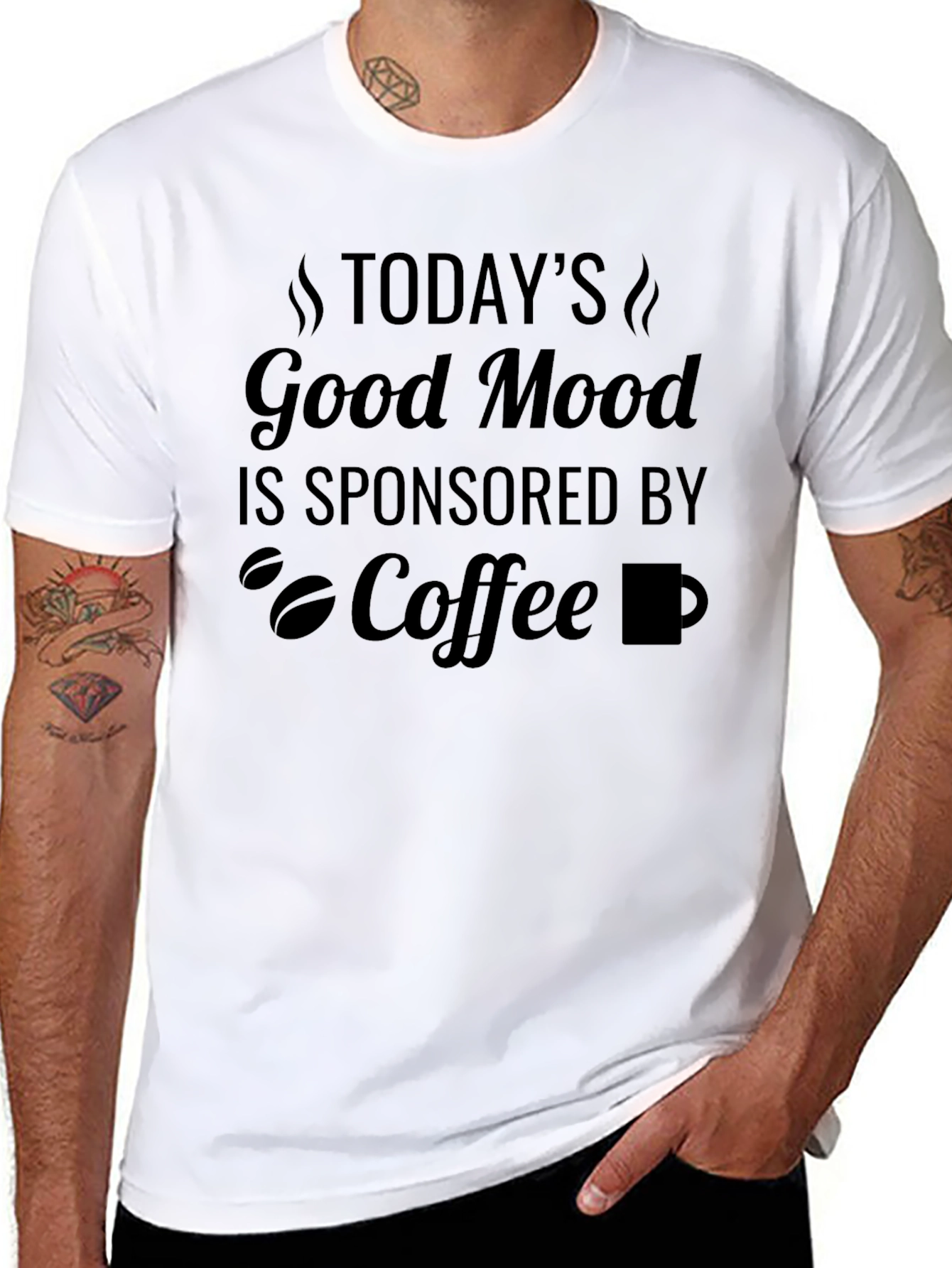 Coffee Lovers T-Shirt: Good Mood Sponsored By Coffee