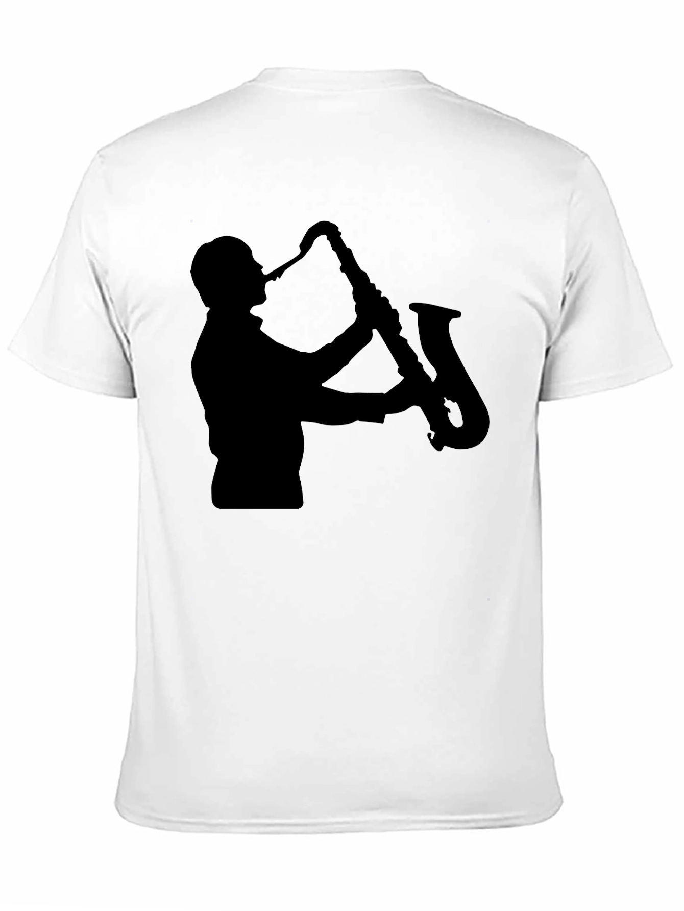 Saxophone Player Silhouette Black T-Shirt