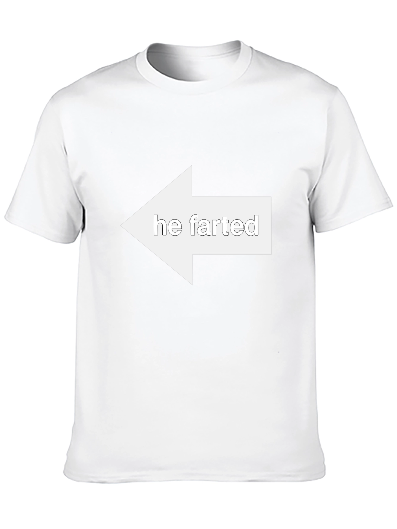 Funny He Farted Pointing Arrow Black T-Shirt
