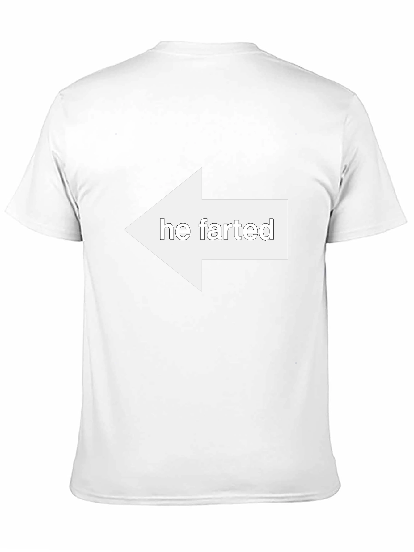 Funny He Farted Pointing Arrow Black T-Shirt