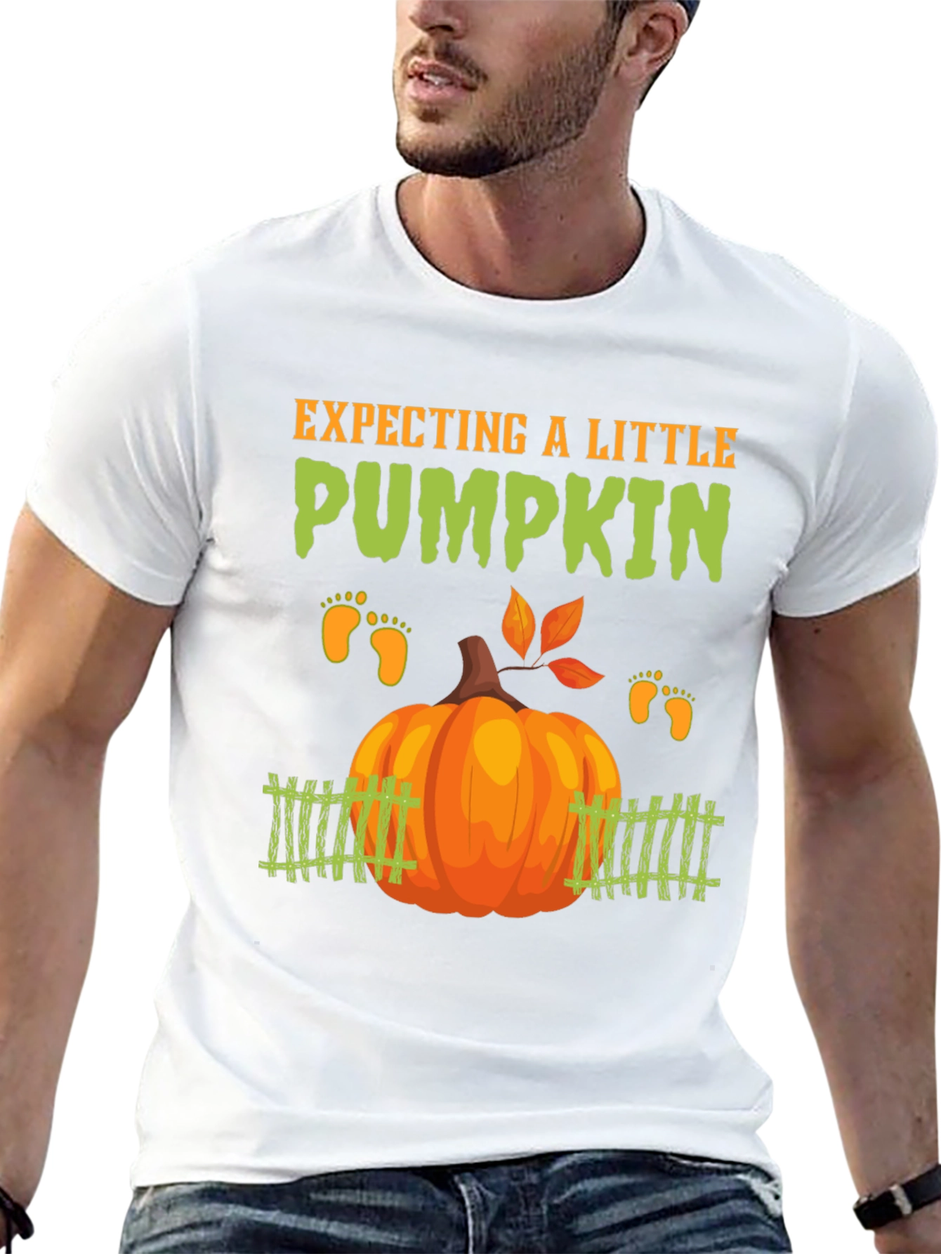 Expecting a Little Pumpkin T-Shirt Pregnancy Announcement Tee