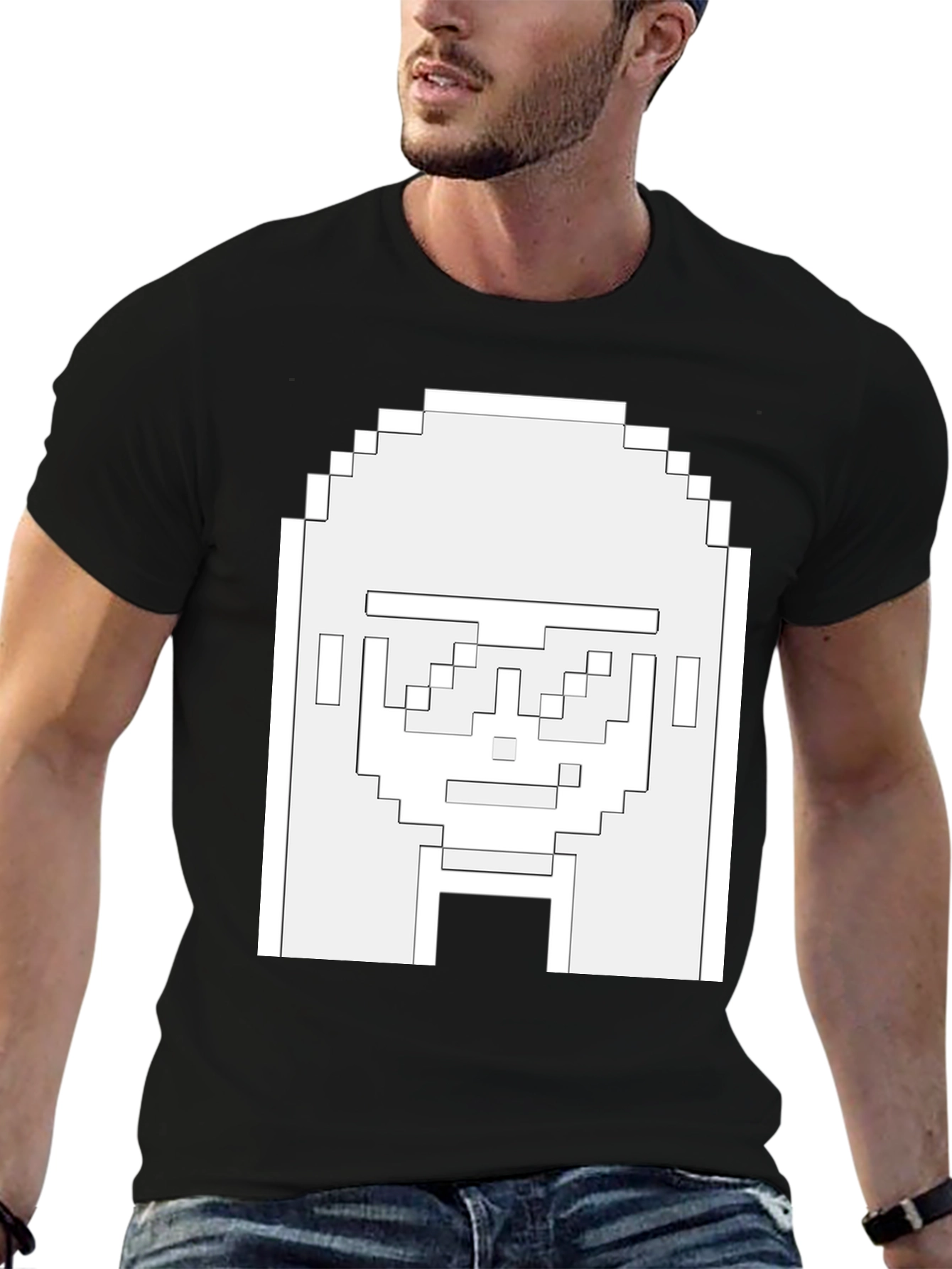 Pixel Art Graphic Print T-Shirt