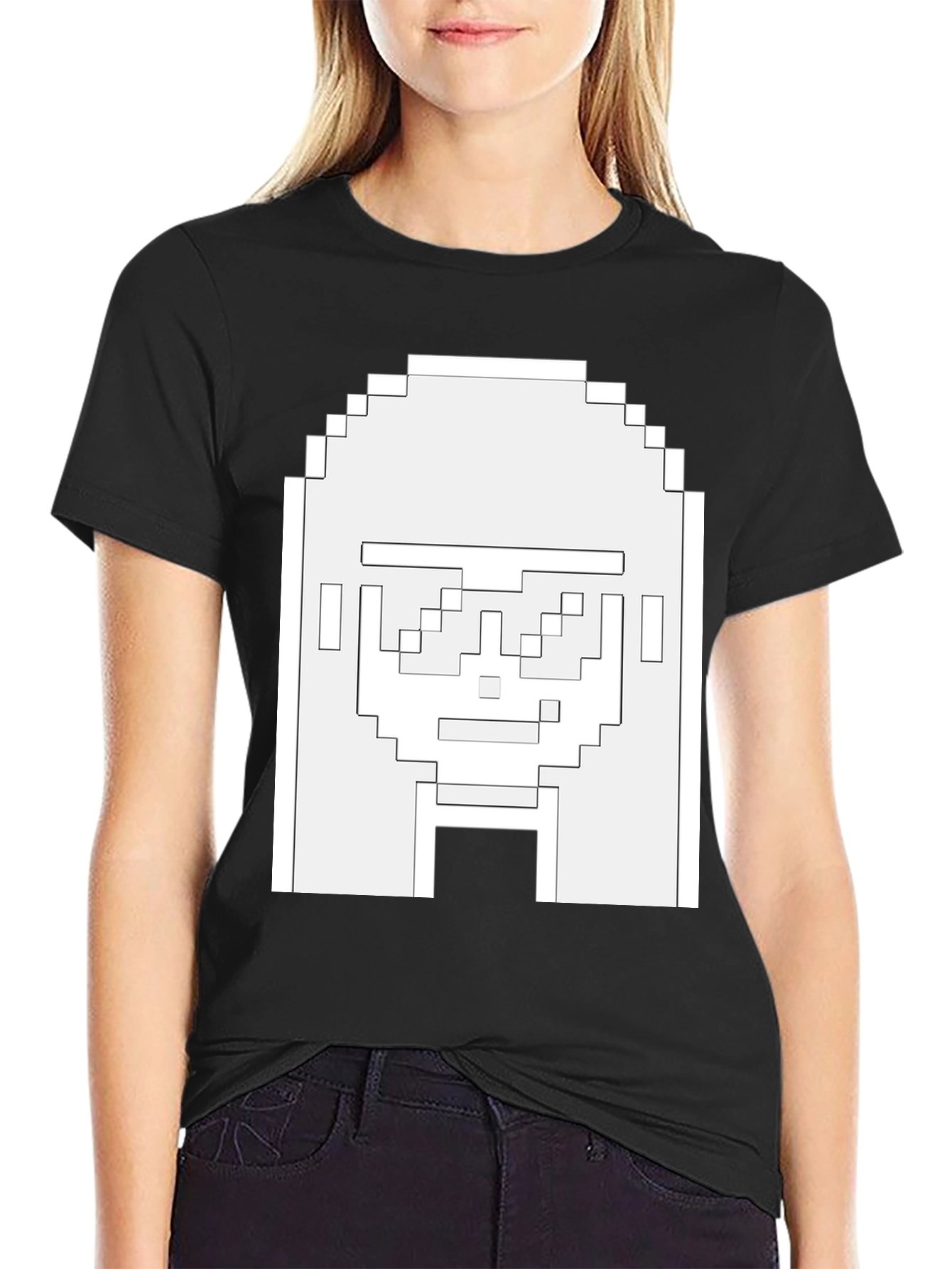 Pixel Art Graphic Print T-Shirt