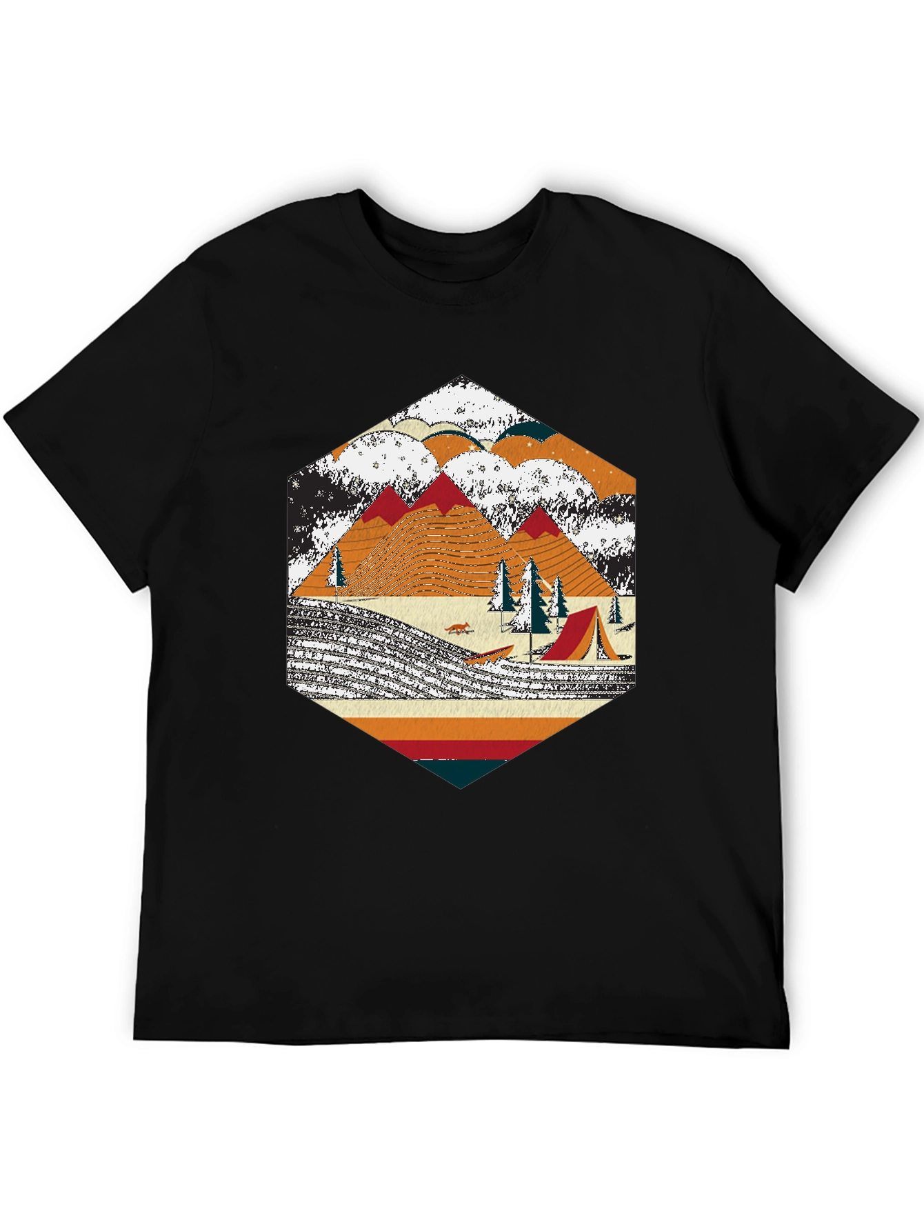Retro Camping Graphic Tee - Adventure Awaits