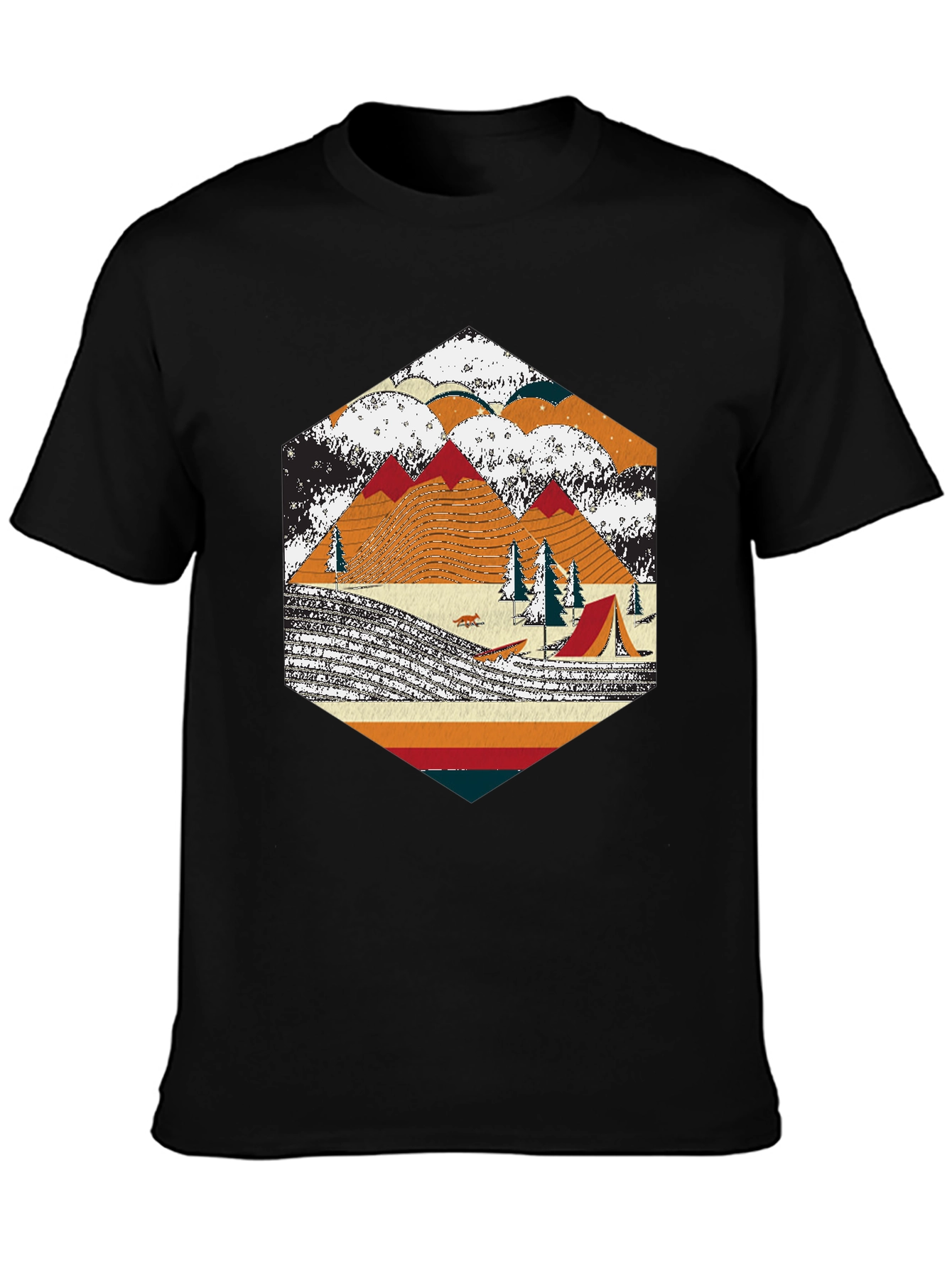 Retro Camping Graphic Tee - Adventure Awaits