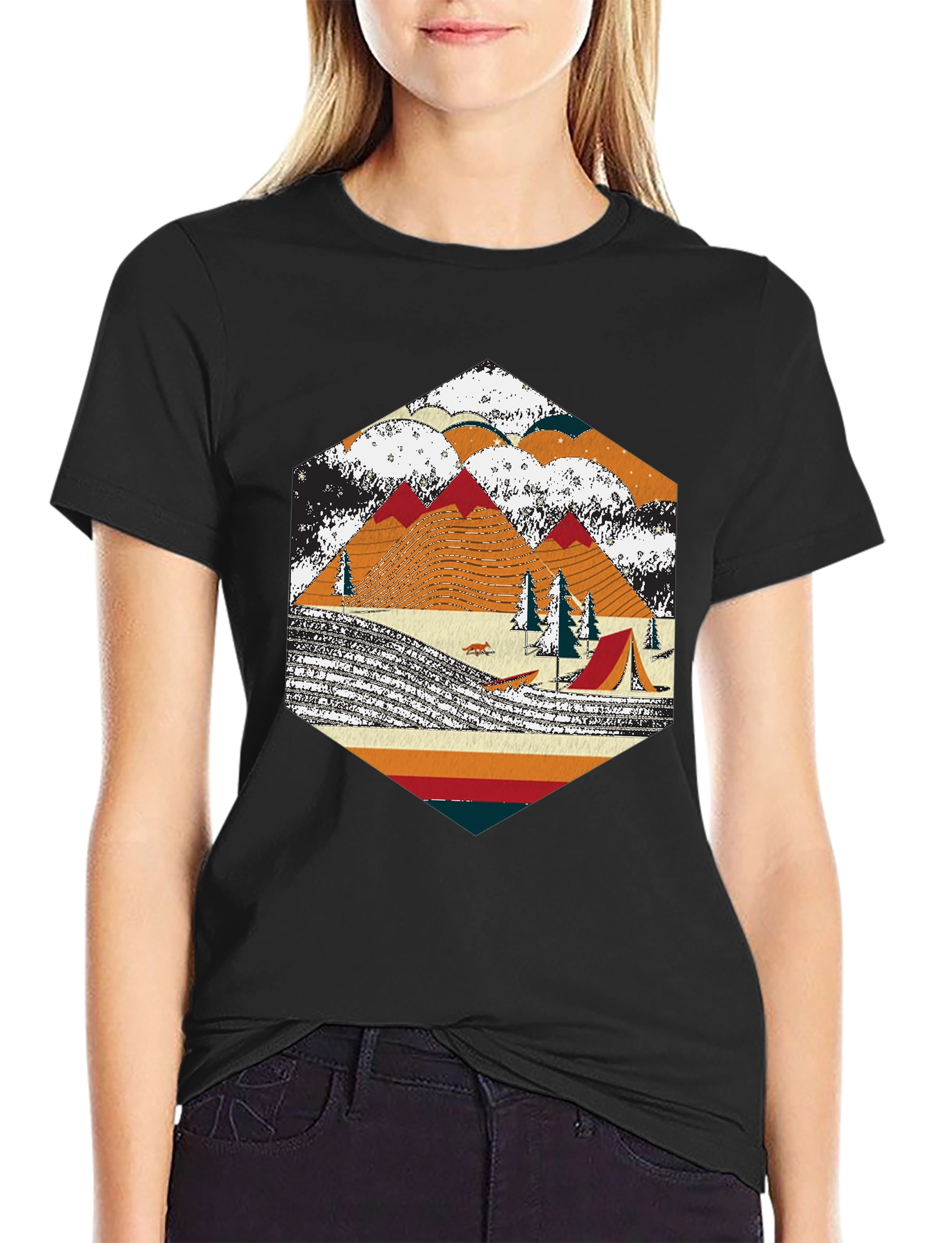 Retro Camping Graphic Tee - Adventure Awaits
