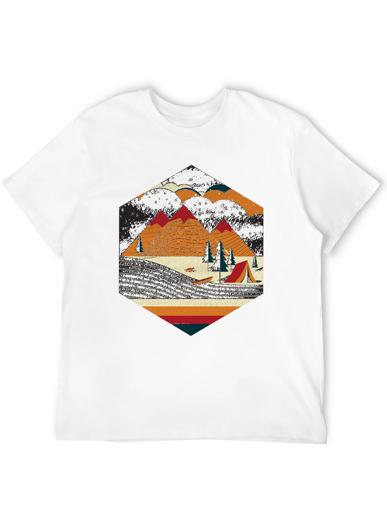 Retro Camping Graphic Tee - Adventure Awaits