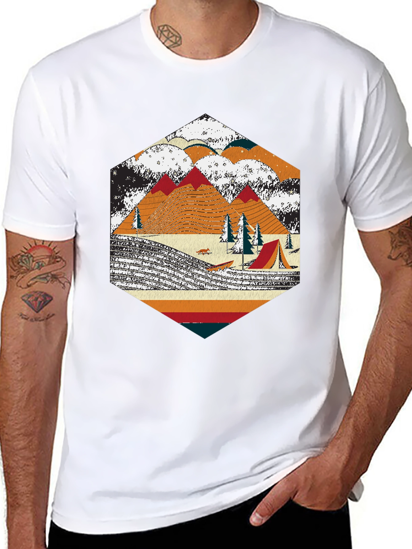 Retro Camping Graphic Tee - Adventure Awaits