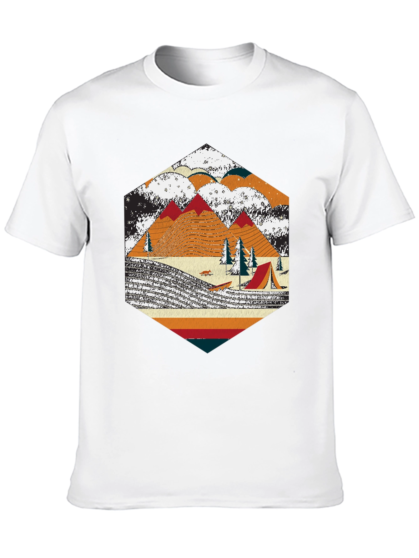 Retro Camping Graphic Tee - Adventure Awaits