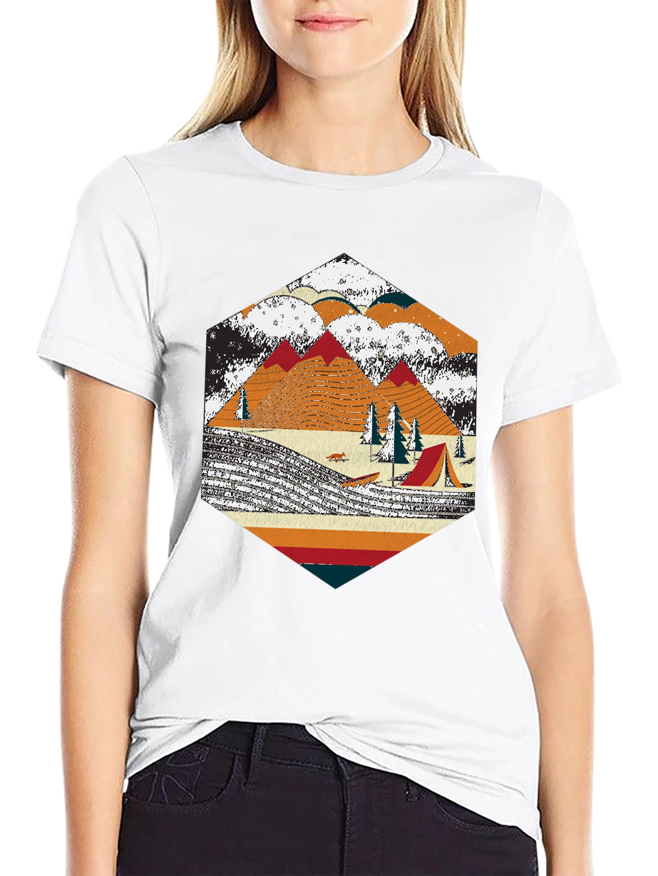 Retro Camping Graphic Tee - Adventure Awaits