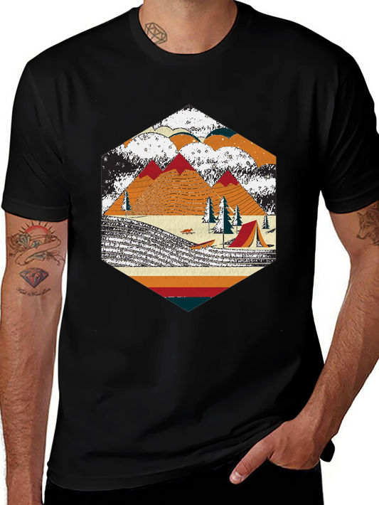 Retro Camping Graphic Tee - Adventure Awaits