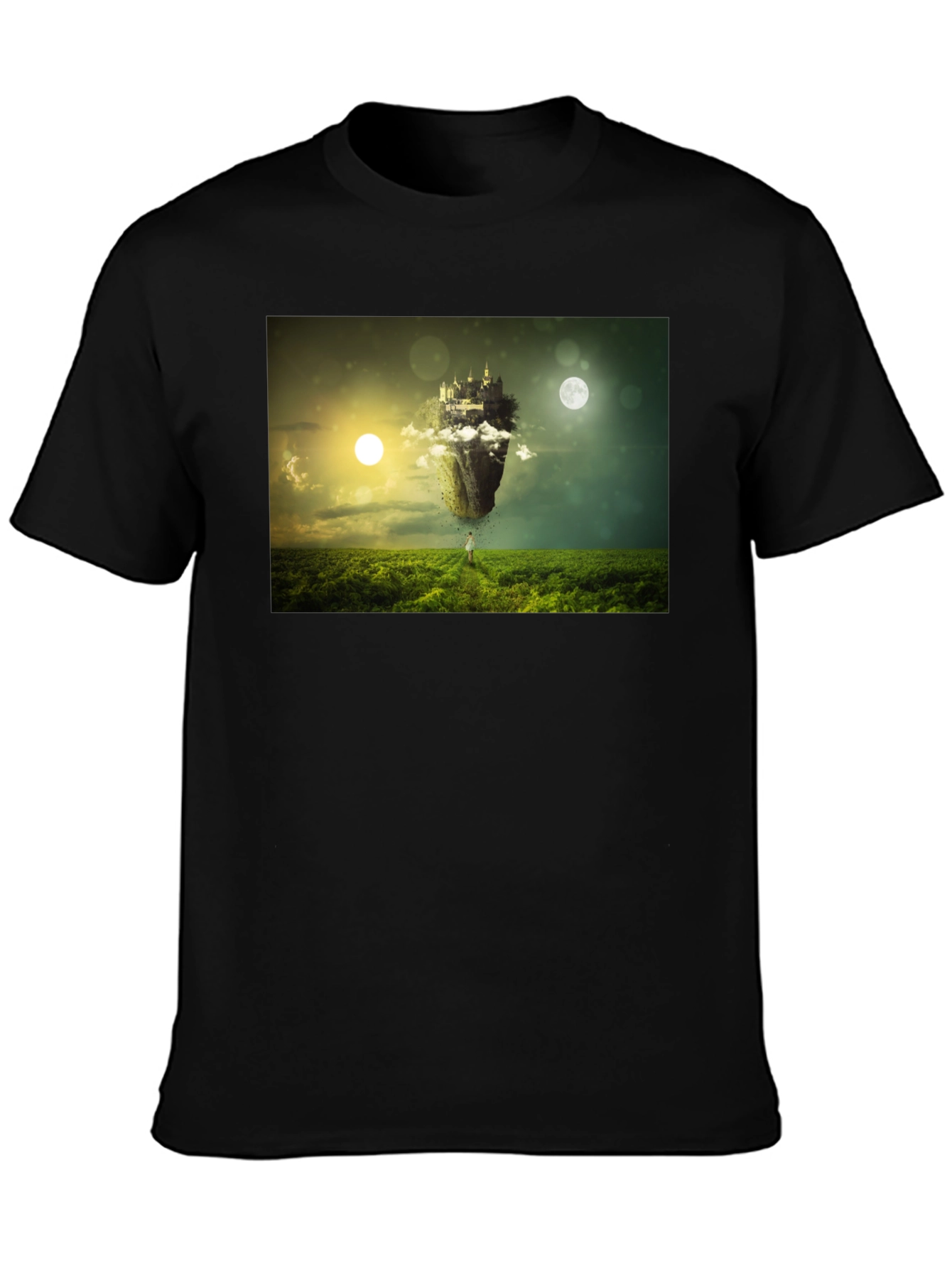Surreal Castle Island Black T-Shirt