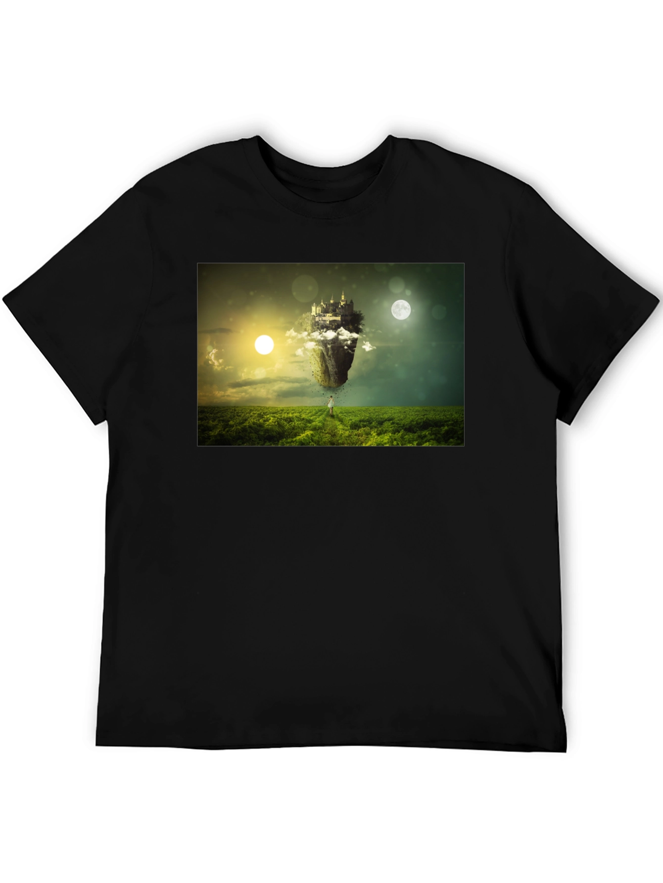 Surreal Castle Island Black T-Shirt