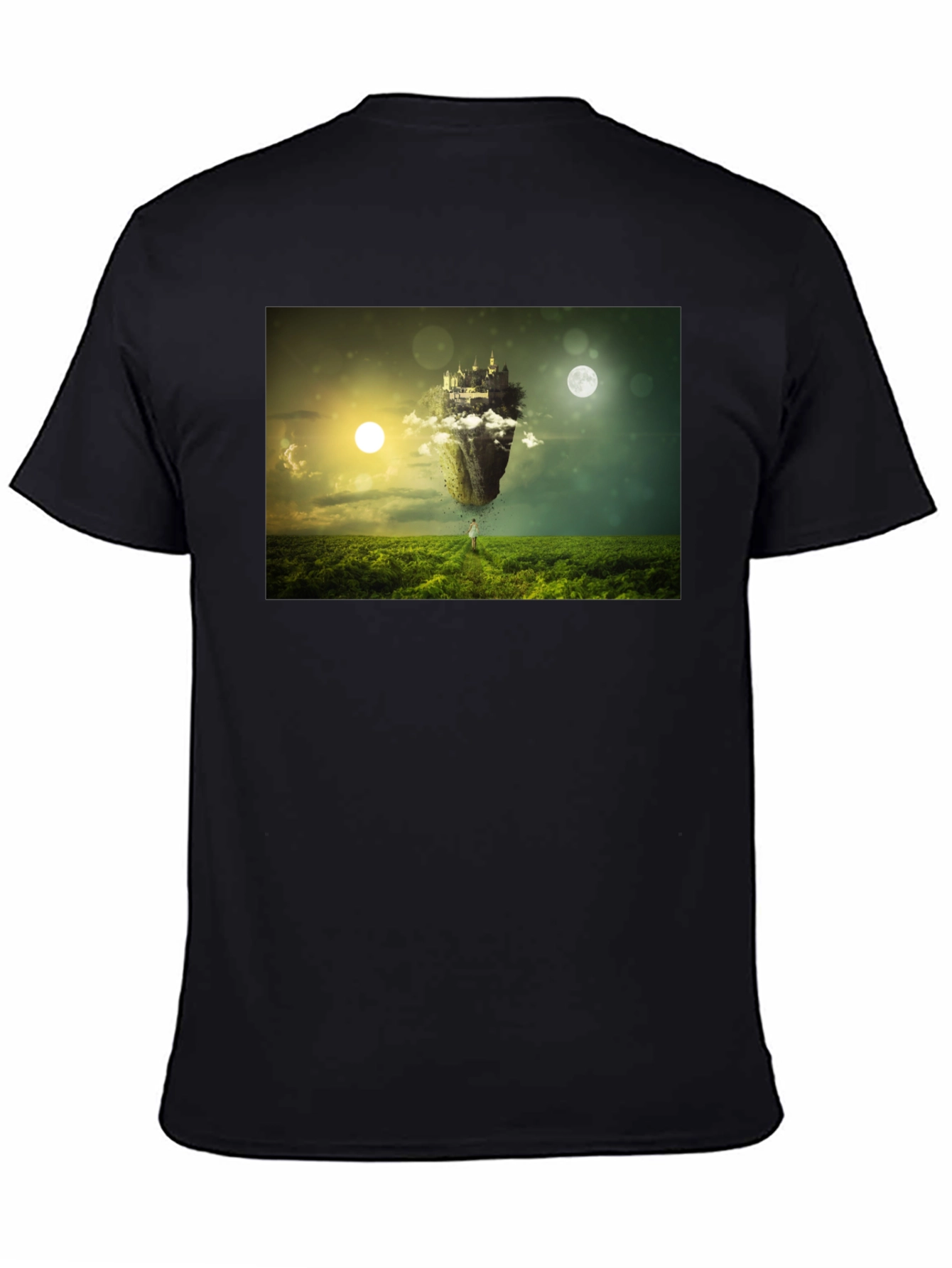 Surreal Castle Island Black T-Shirt