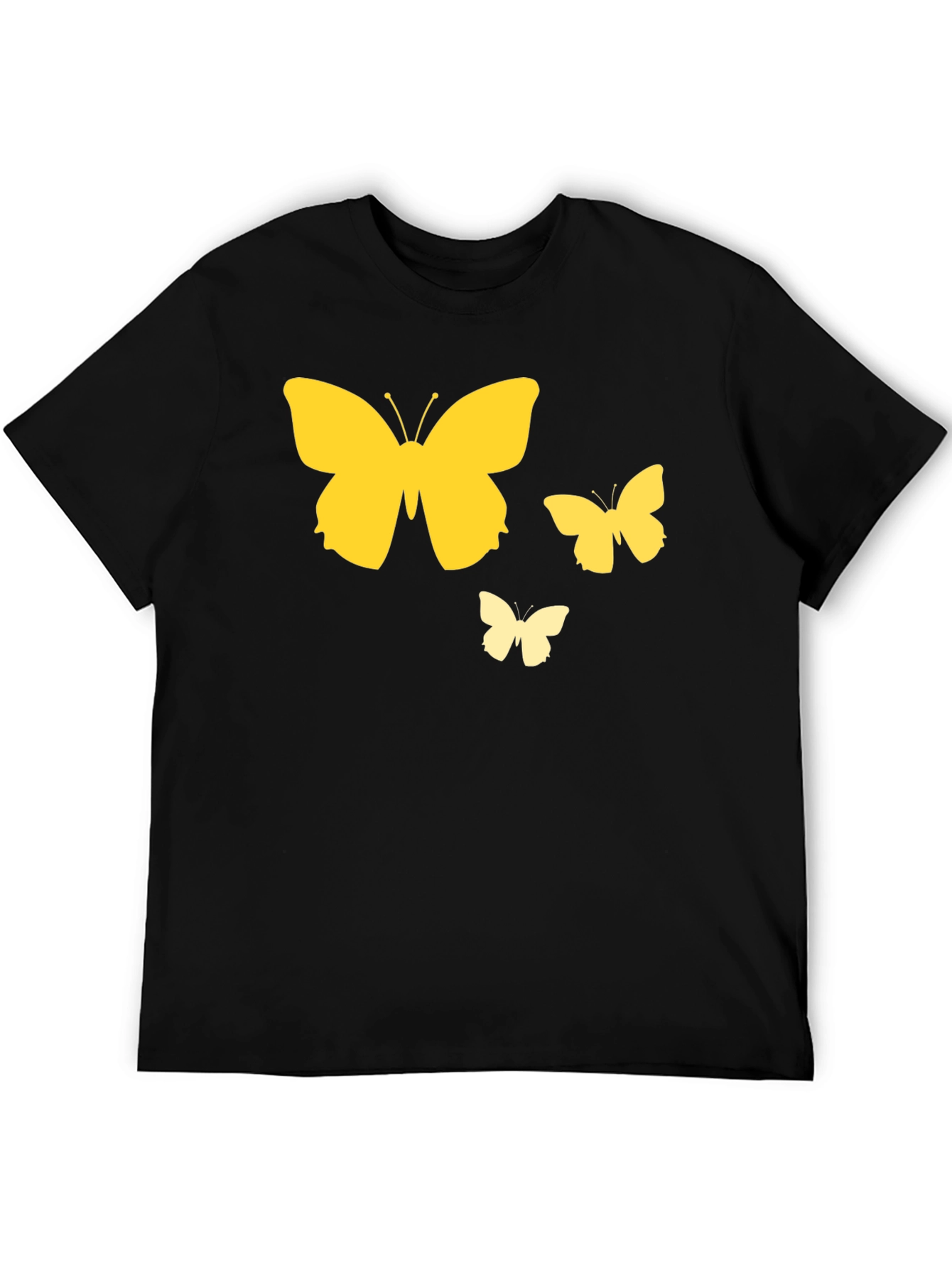 Butterfly Graphic Tee - Casual Black T-Shirt