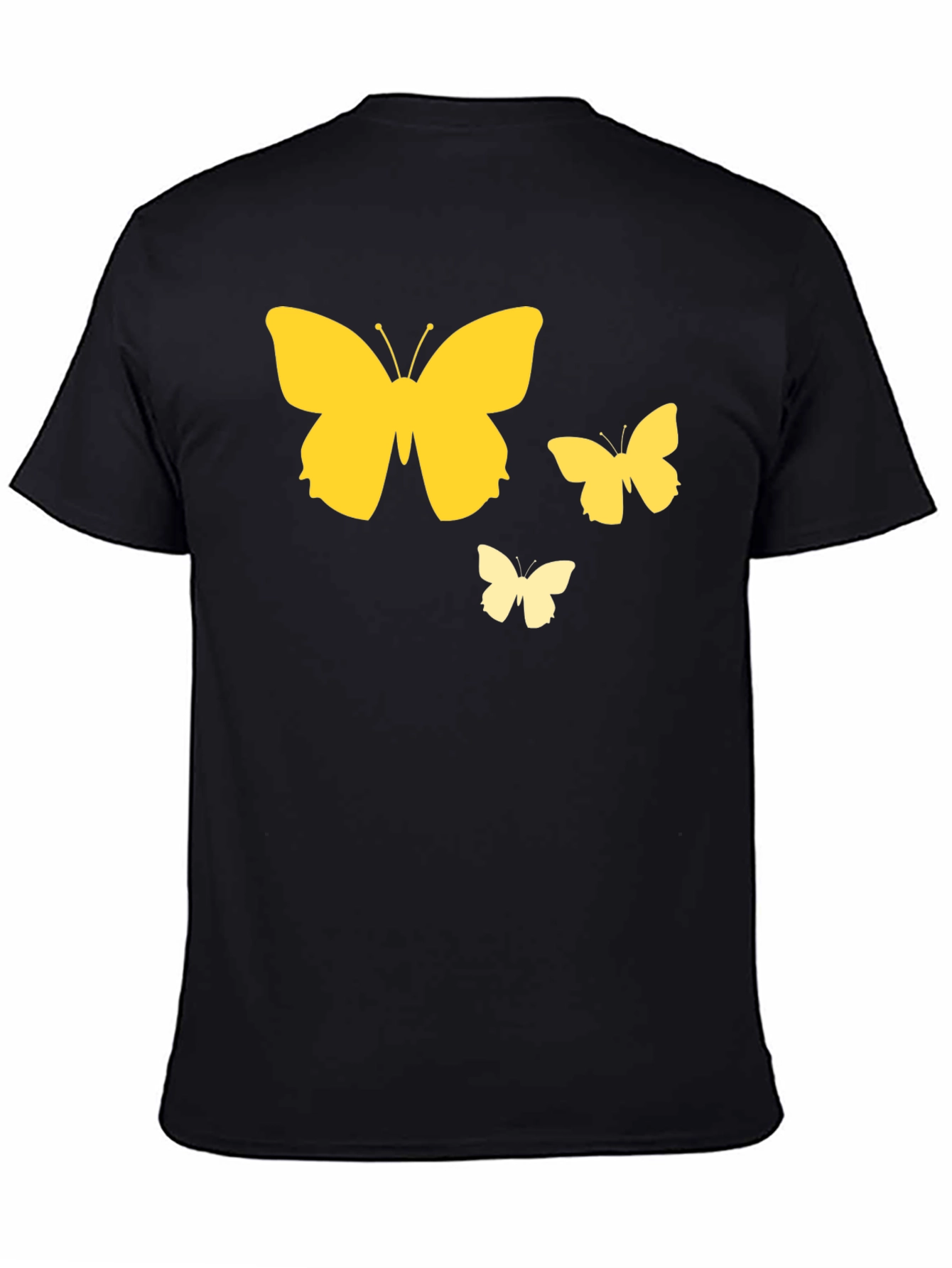 Butterfly Graphic Tee - Casual Black T-Shirt