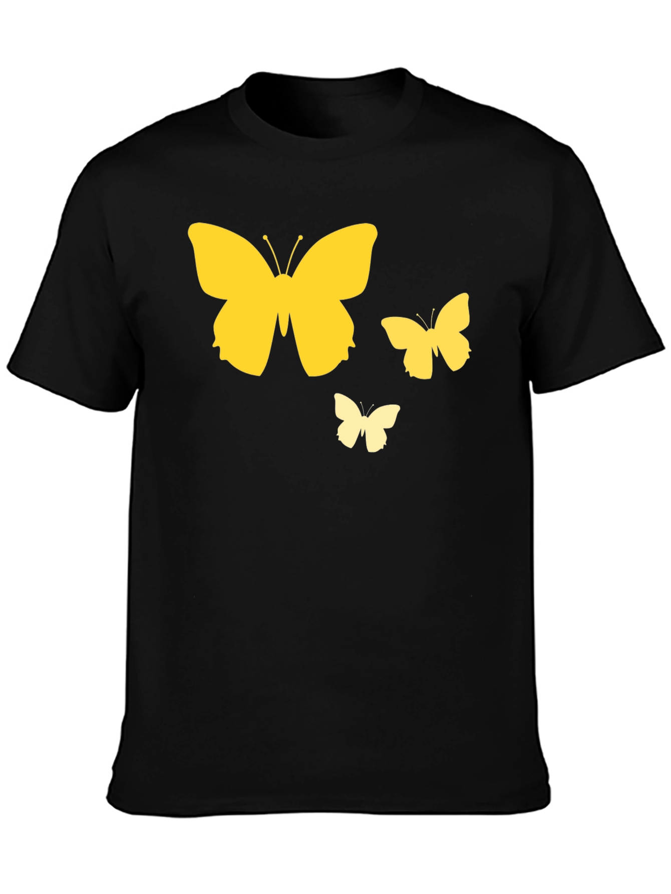 Butterfly Graphic Tee - Casual Black T-Shirt