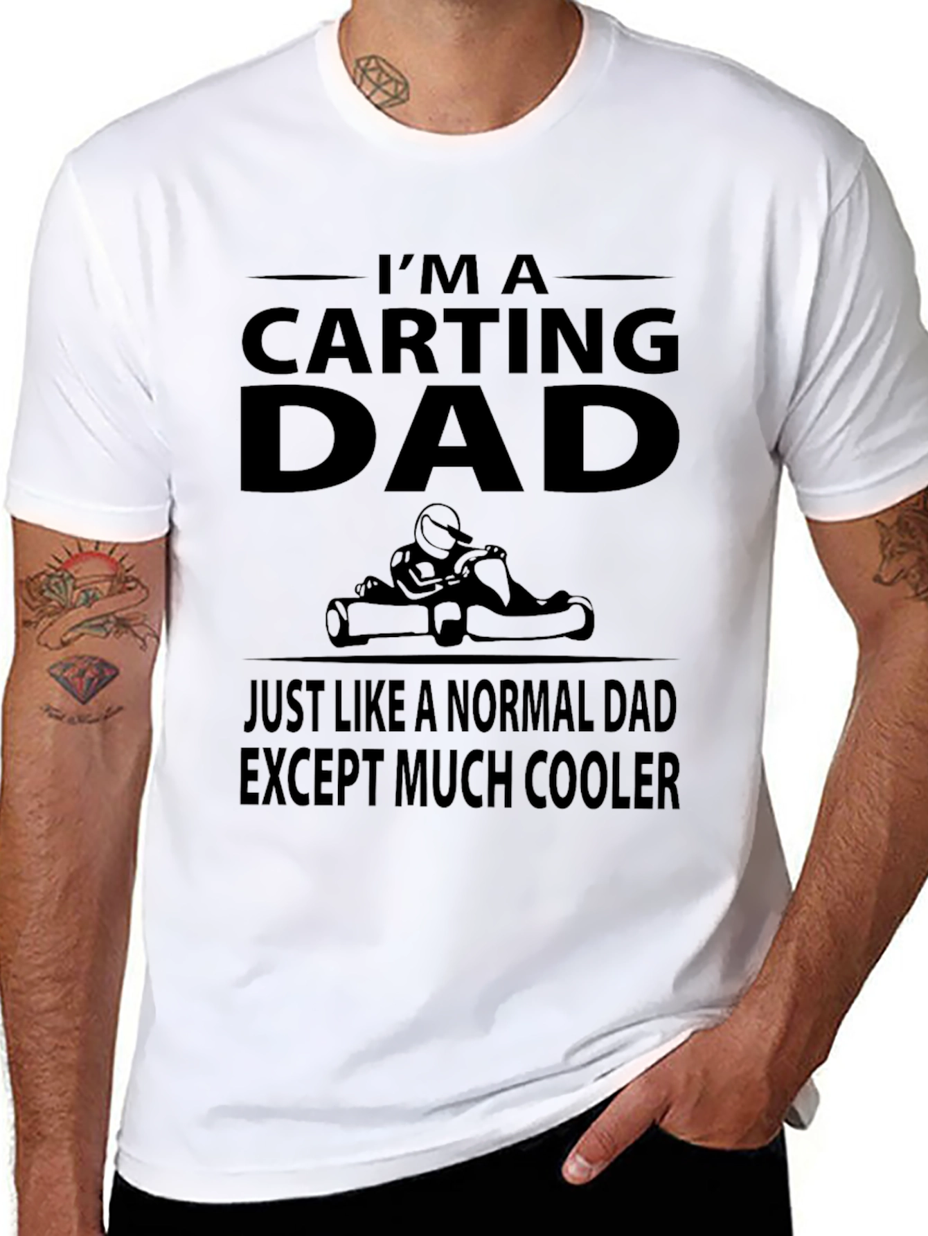 Cool Carting Dad T-Shirt - Funny Racer Tee
