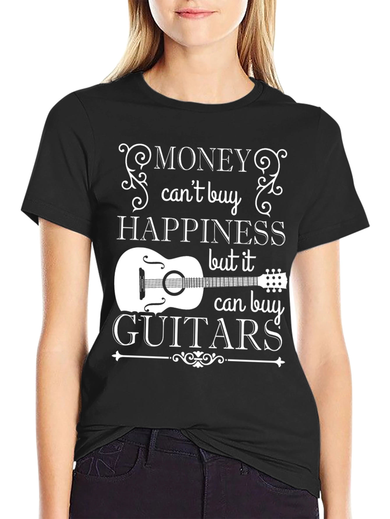 Money Cant Buy Happiness Guitar T-Shirt