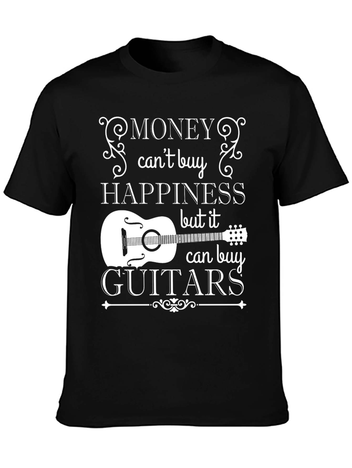 Money Cant Buy Happiness Guitar T-Shirt