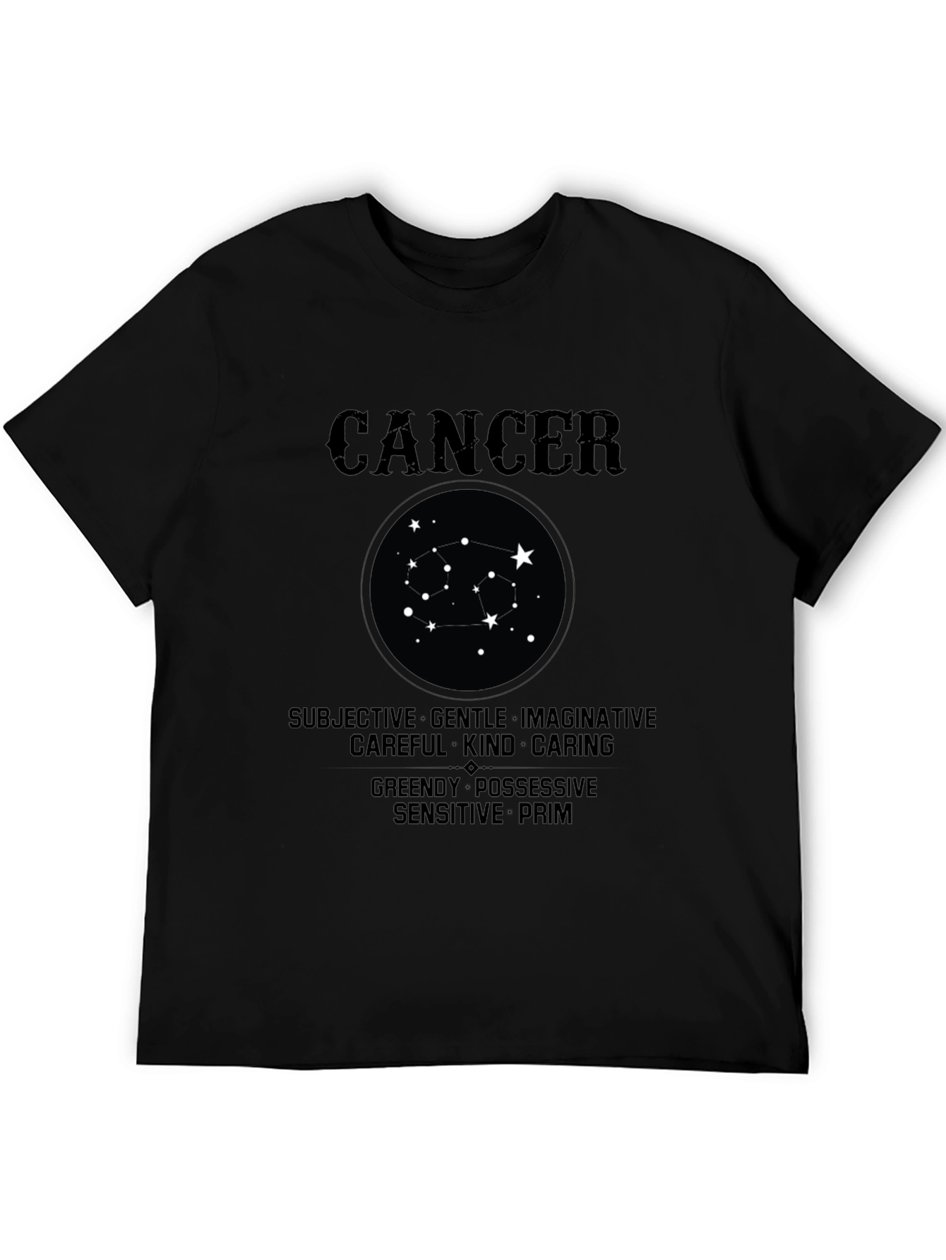 Cancer Zodiac T-Shirt - Subjective Gentle Imaginative
