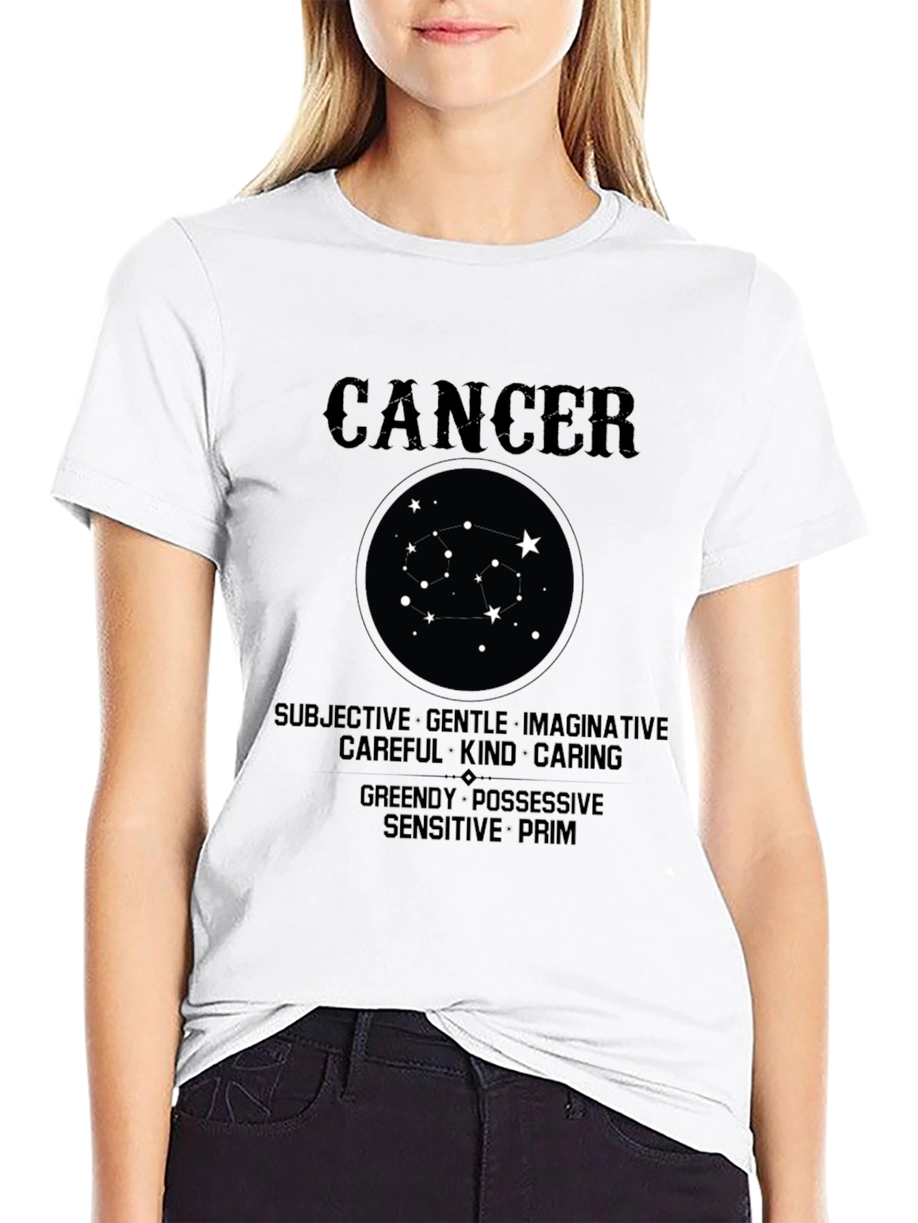 Cancer Zodiac T-Shirt - Subjective Gentle Imaginative
