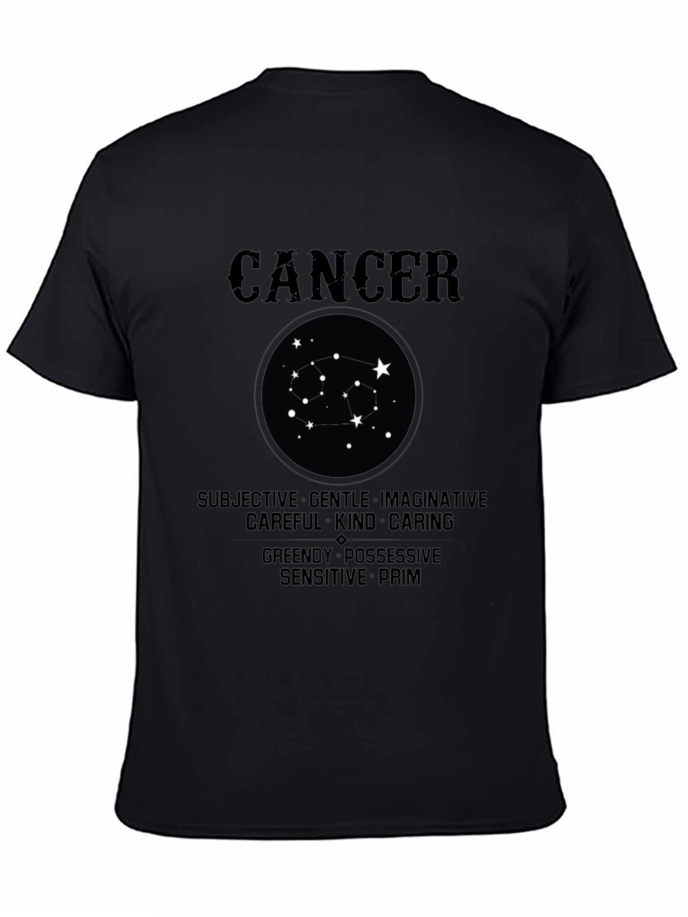 Cancer Zodiac T-Shirt - Subjective Gentle Imaginative
