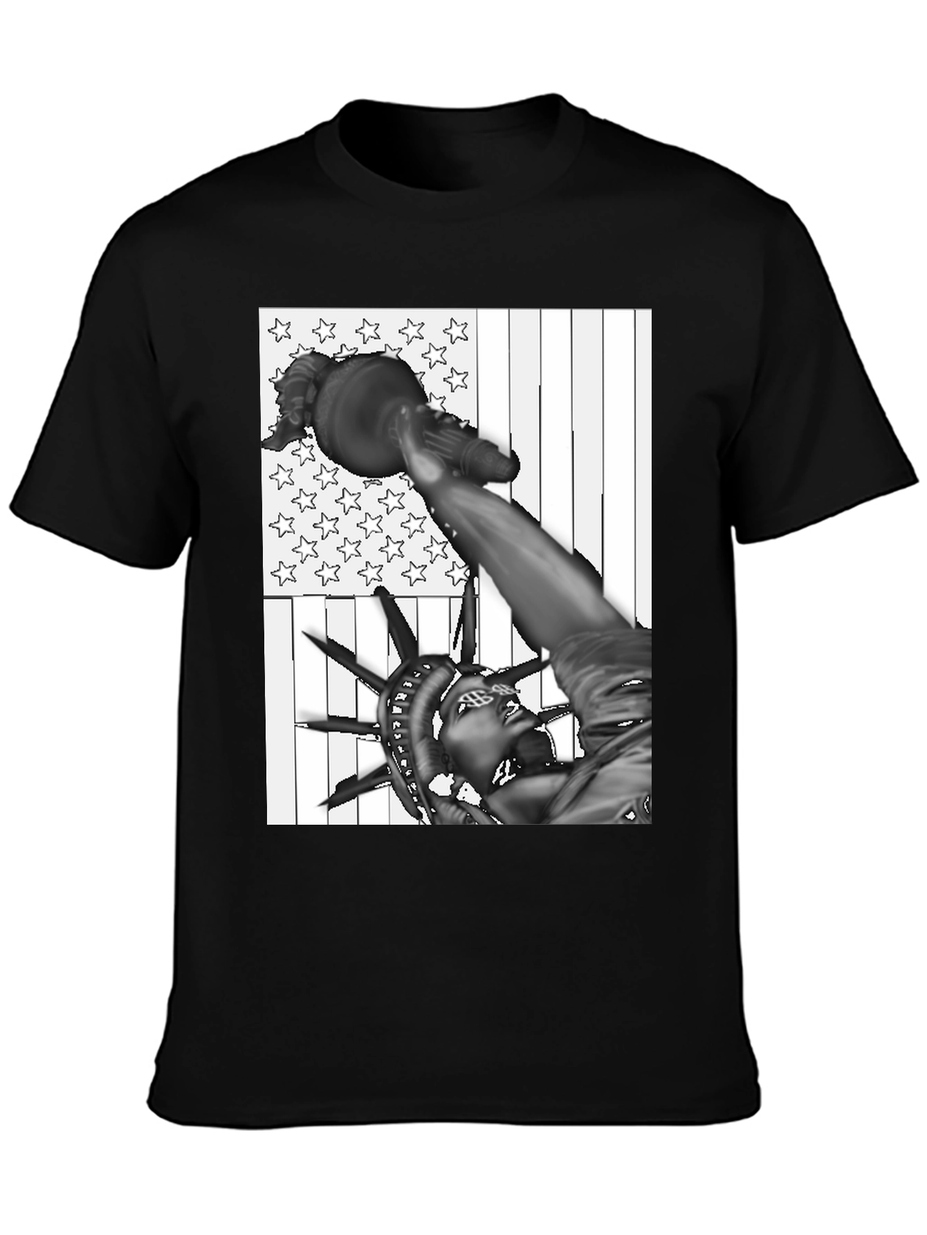 Statue of Liberty USA Flag Graphic Tee