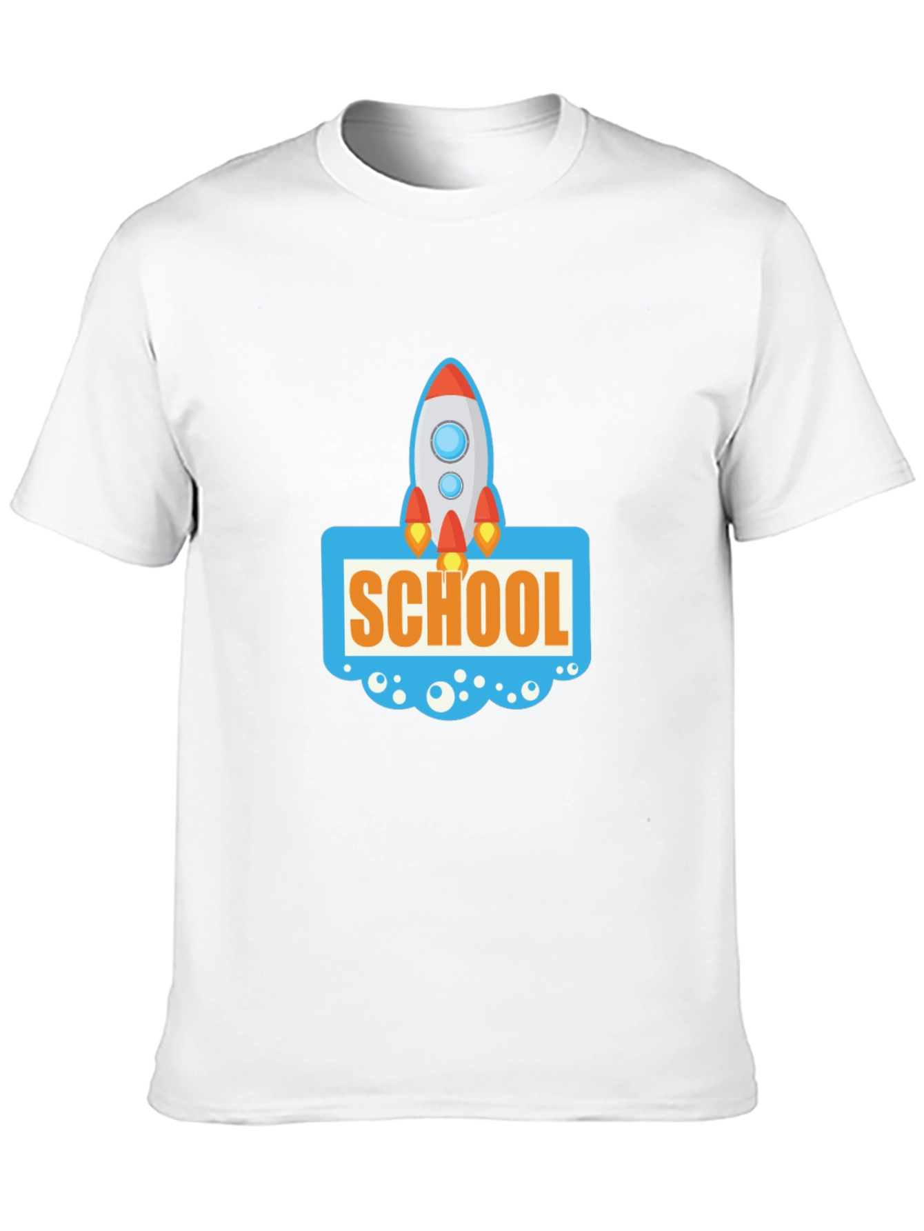 School Rocket Graphic Tee - Black Cotton T-Shirt