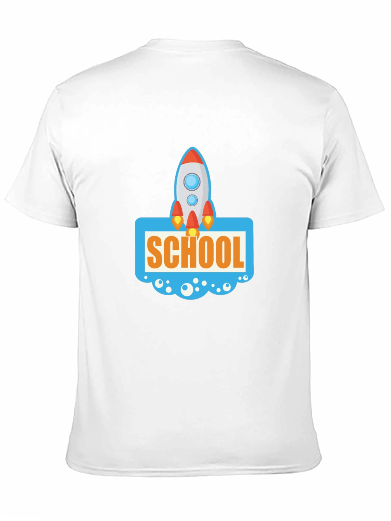 School Rocket Graphic Tee - Black Cotton T-Shirt