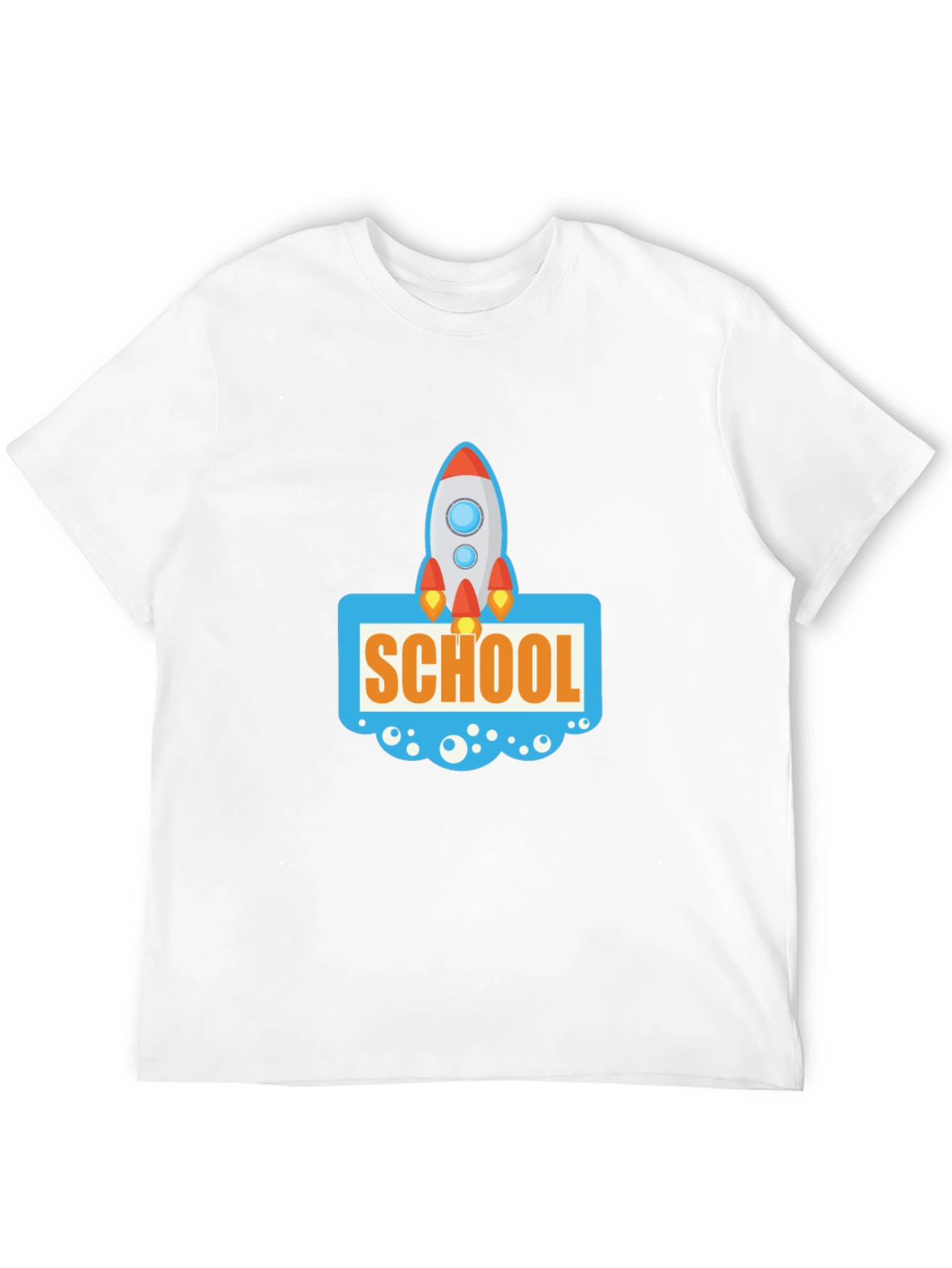 School Rocket Graphic Tee - Black Cotton T-Shirt