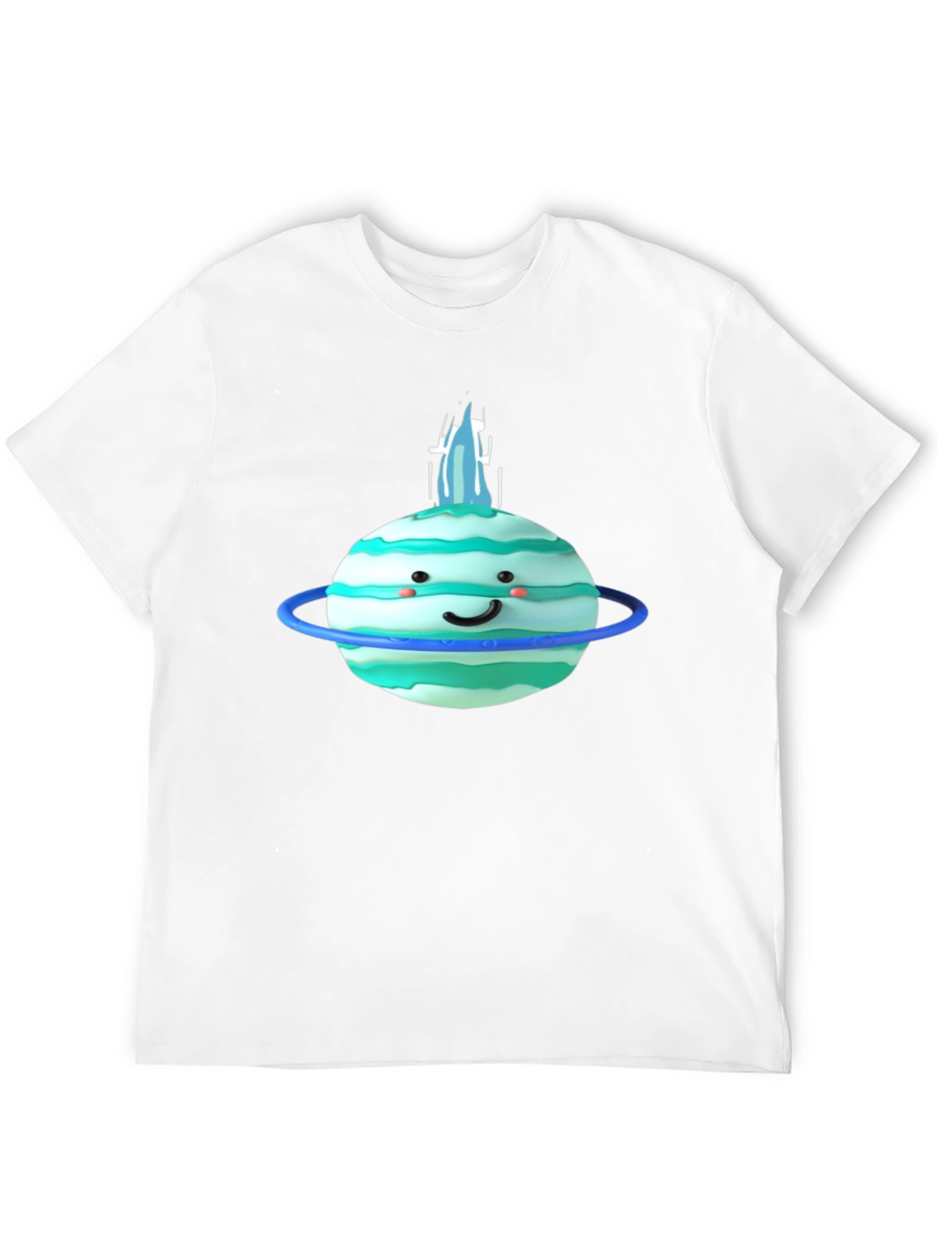 Cute Planet Graphic Tee - Black Cotton T-Shirt