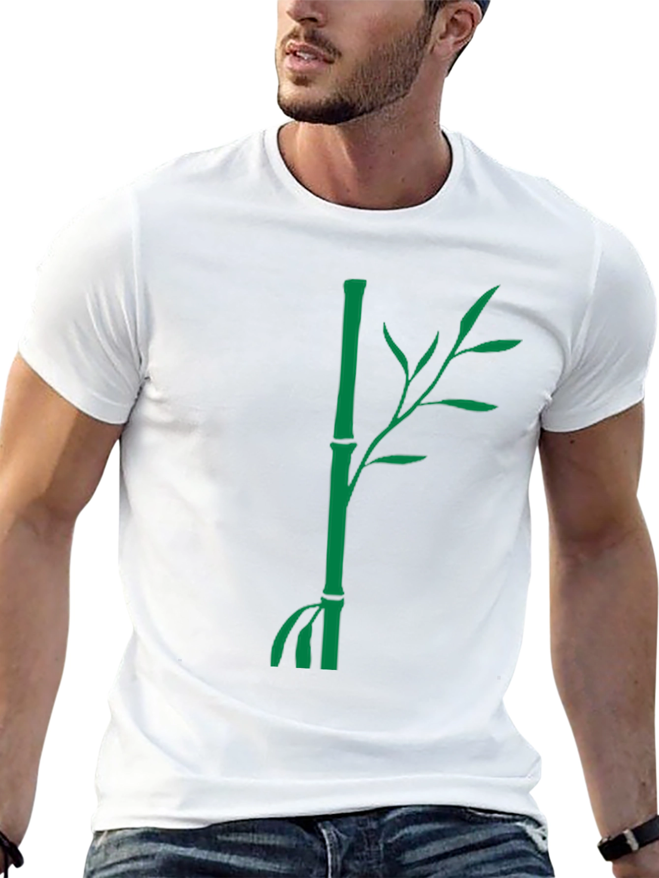 Bamboo Graphic Black Tee