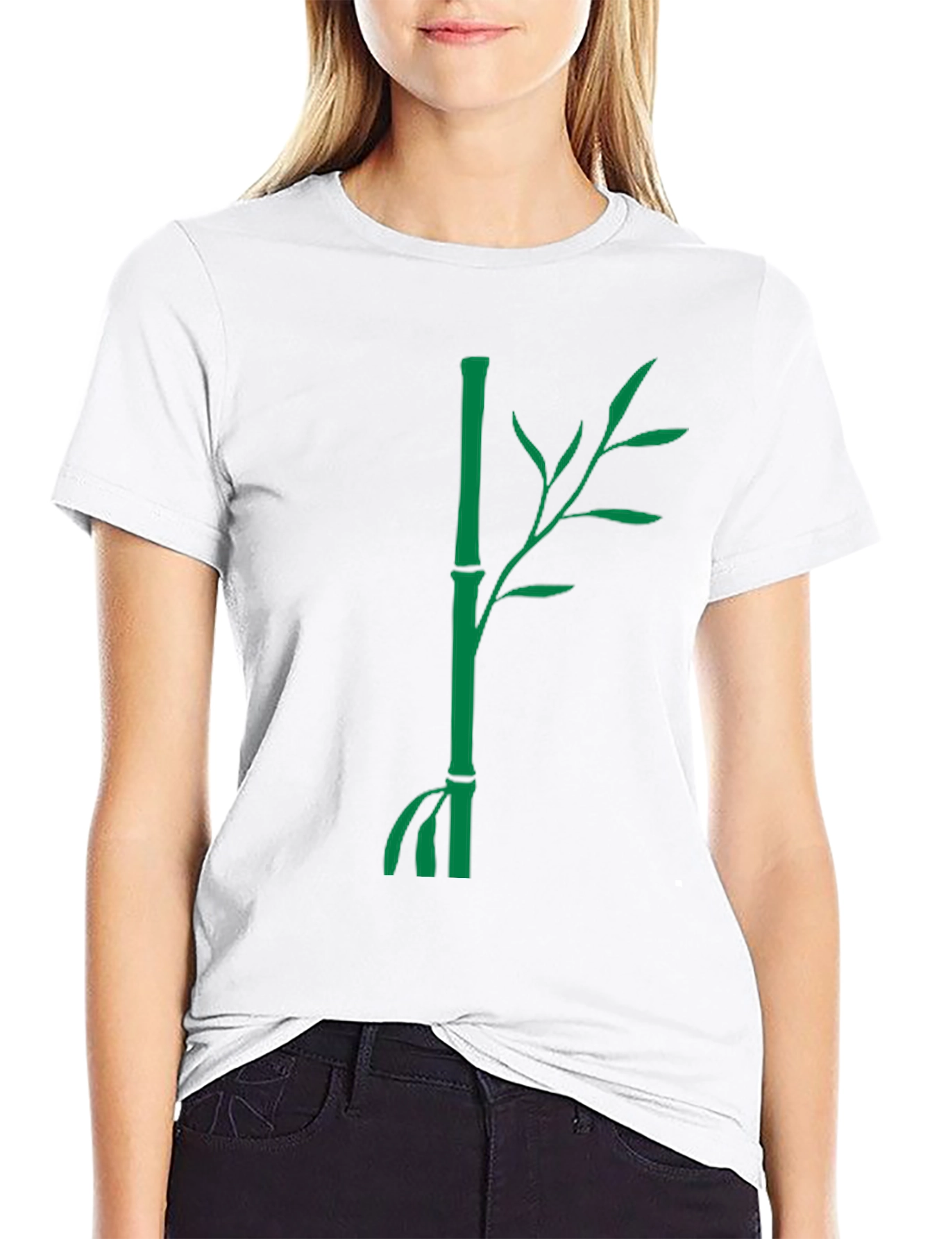 Bamboo Graphic Black Tee