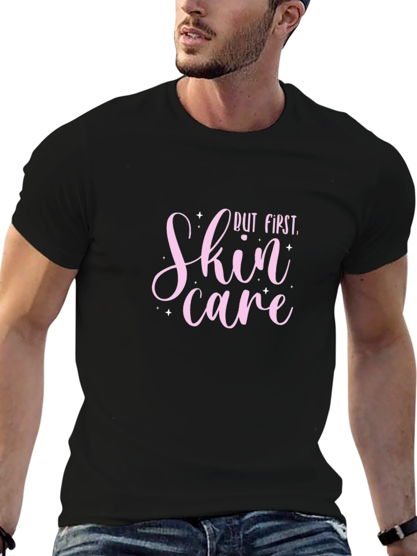 But First Skin Care Black T-Shirt