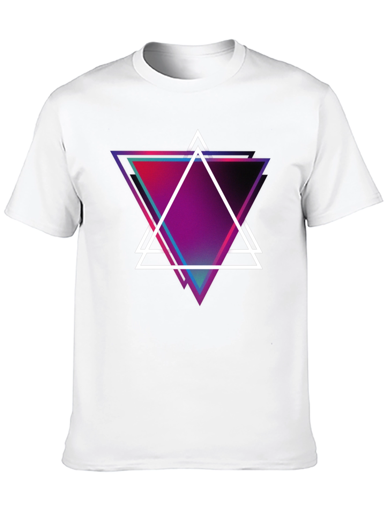 Geometric Triangle Graphic Tee - Modern Design