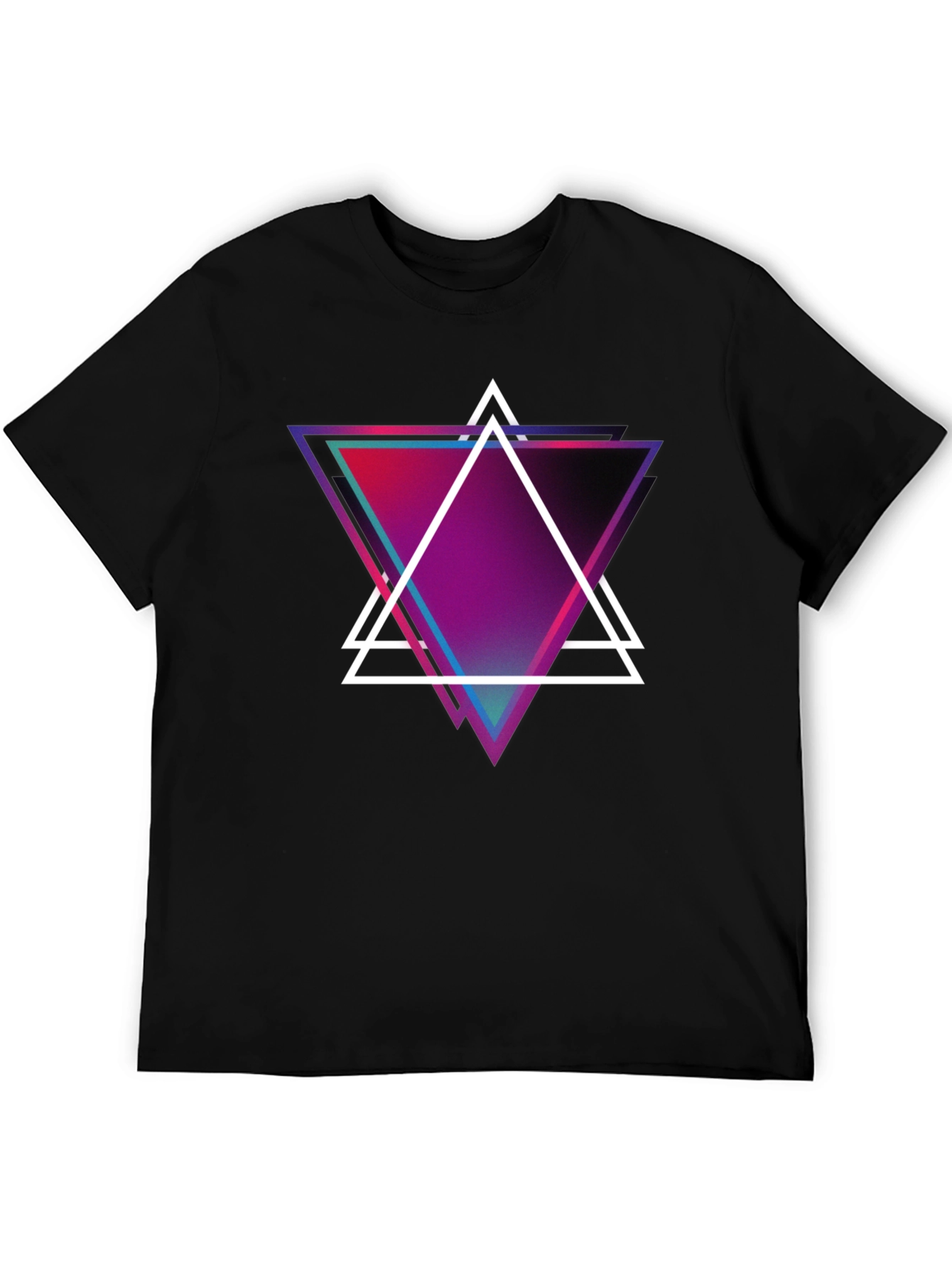 Geometric Triangle Graphic Tee - Modern Design