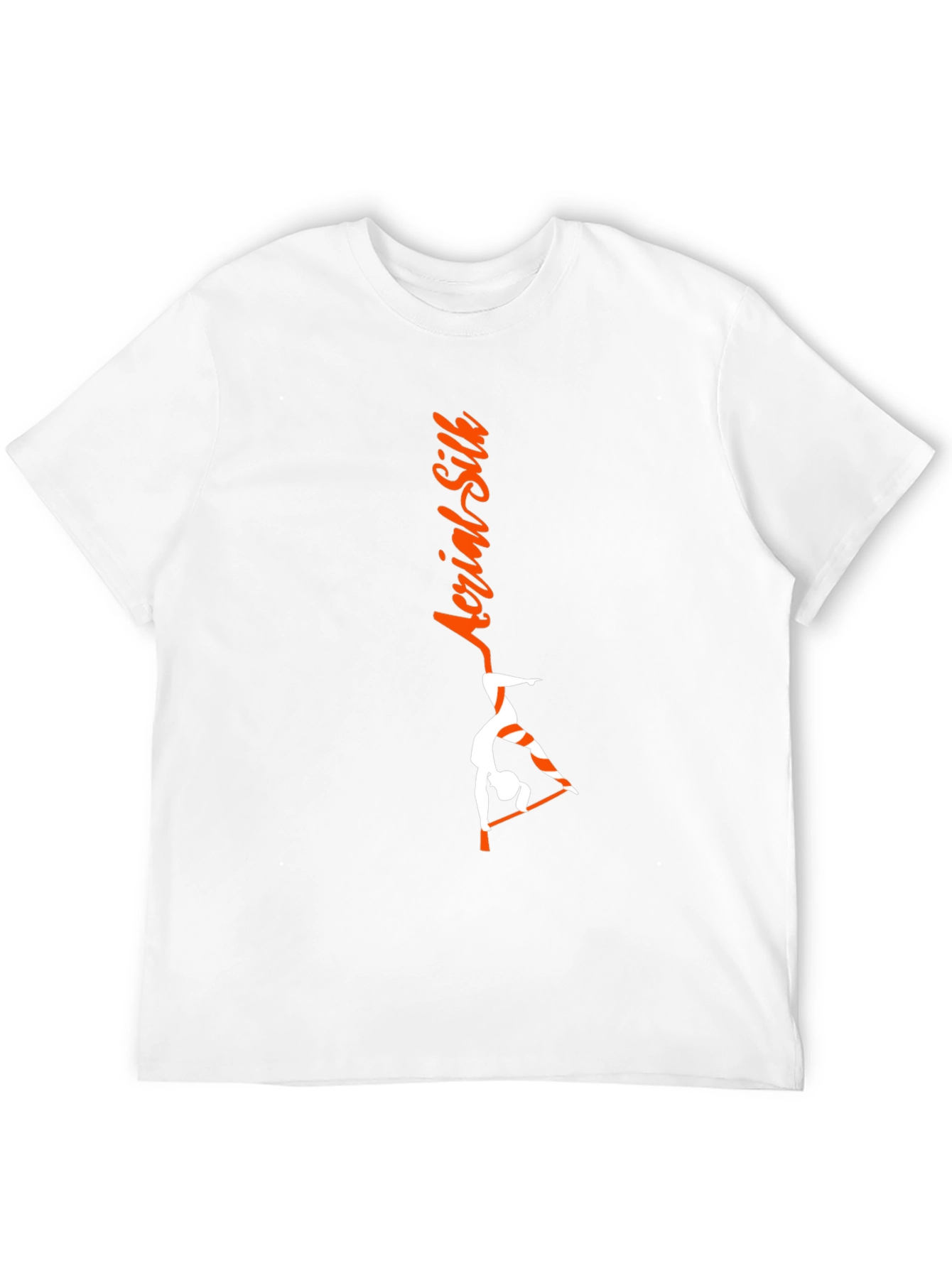 Aerial Silk Black T-Shirt - Gymnast Design