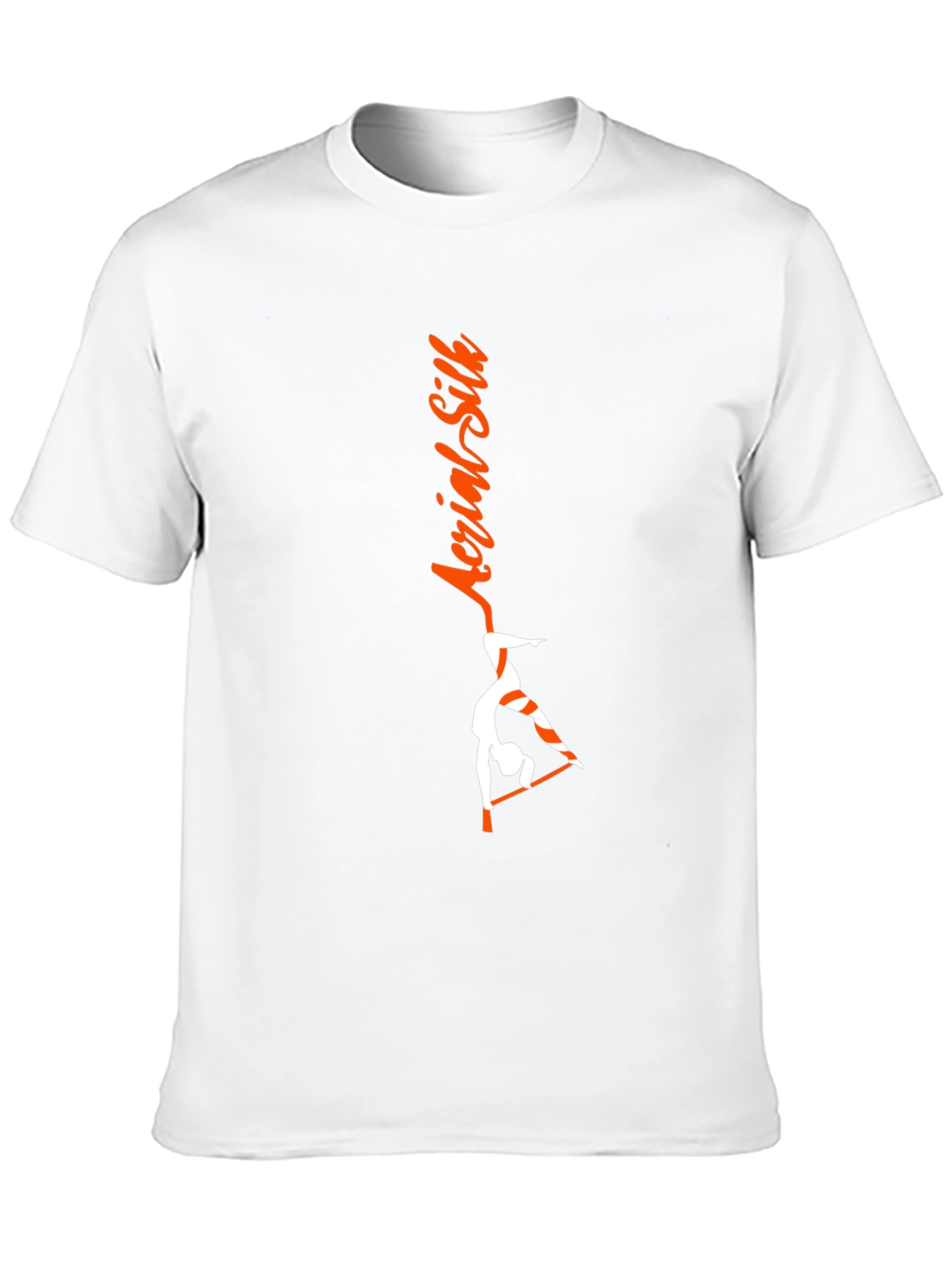 Aerial Silk Black T-Shirt - Gymnast Design